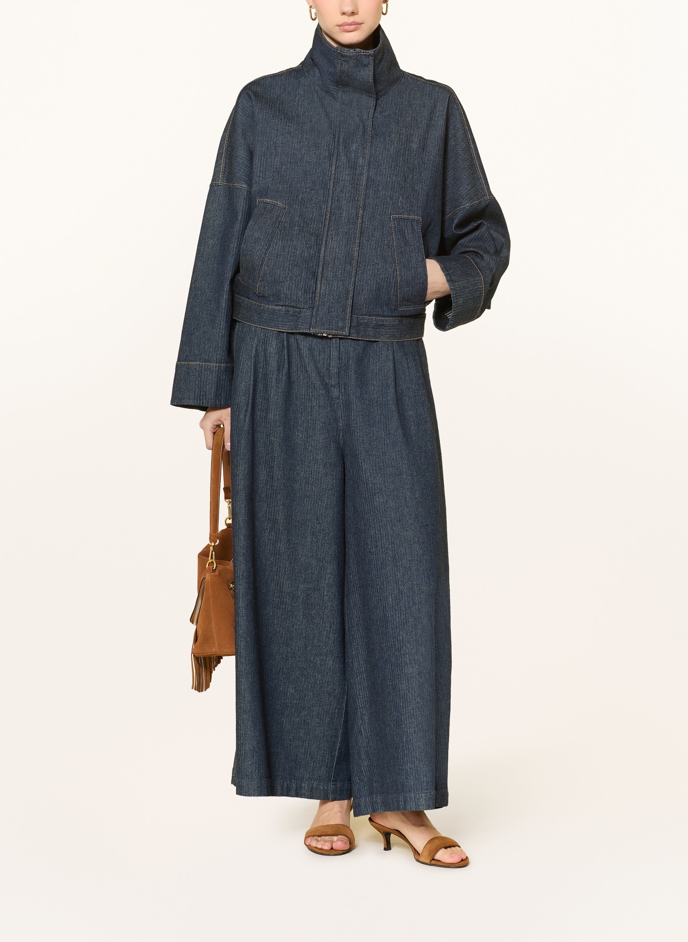 MAX & Co. Jeansjas NEPETA: DONKERBLAUW