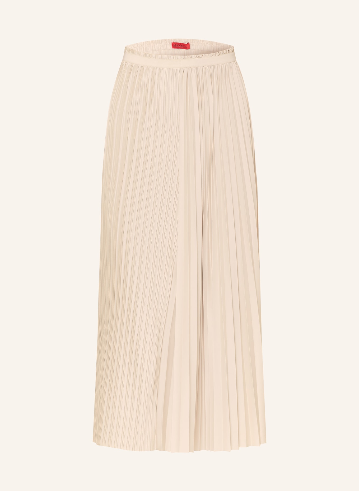 MAX & Co. Plisovaná sukně PAGELLA ze saténu: BÉŽOVÁ