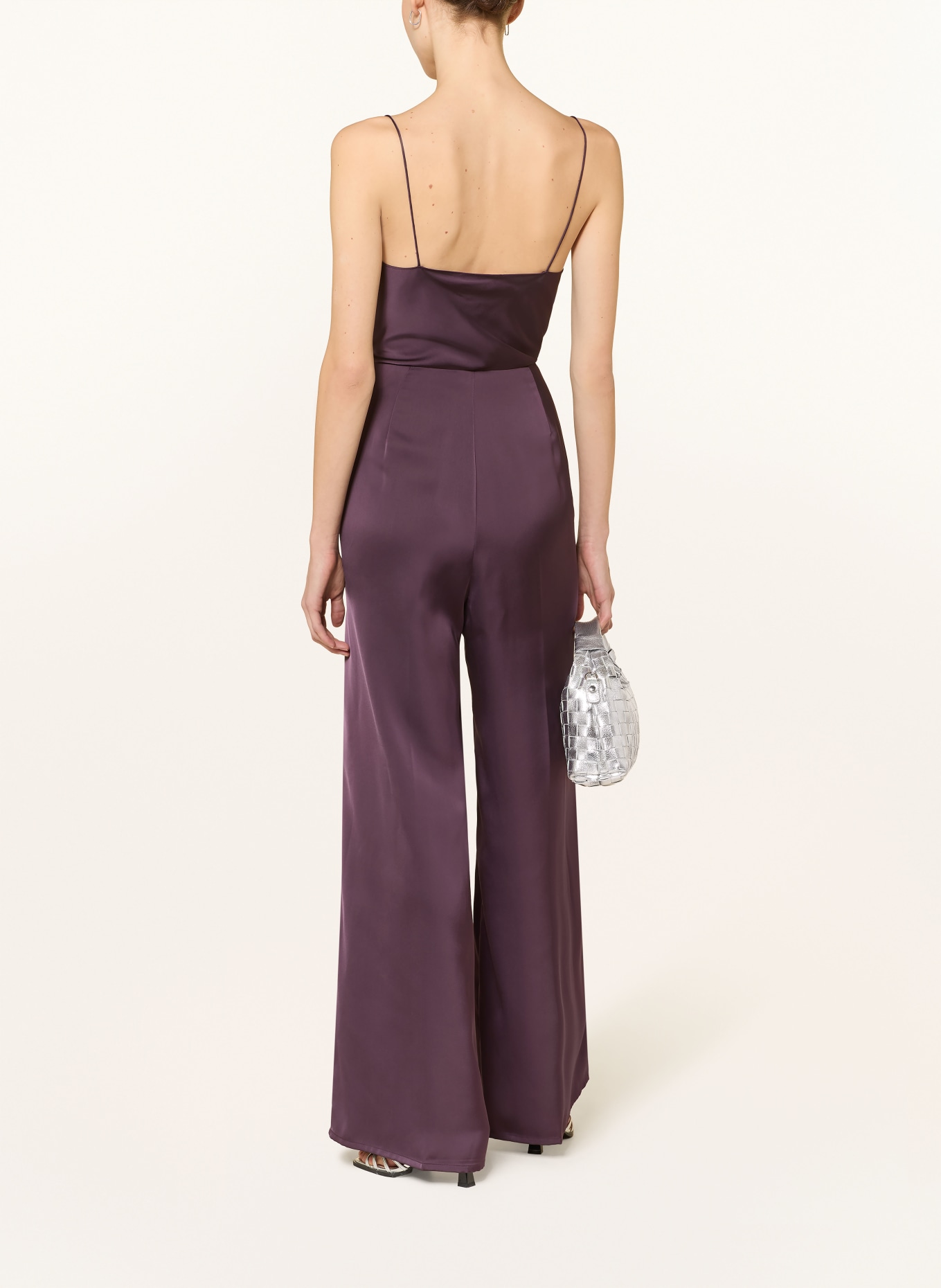 MAX & Co. Satin-Jumpsuit VACUO: DUNKELLILA
