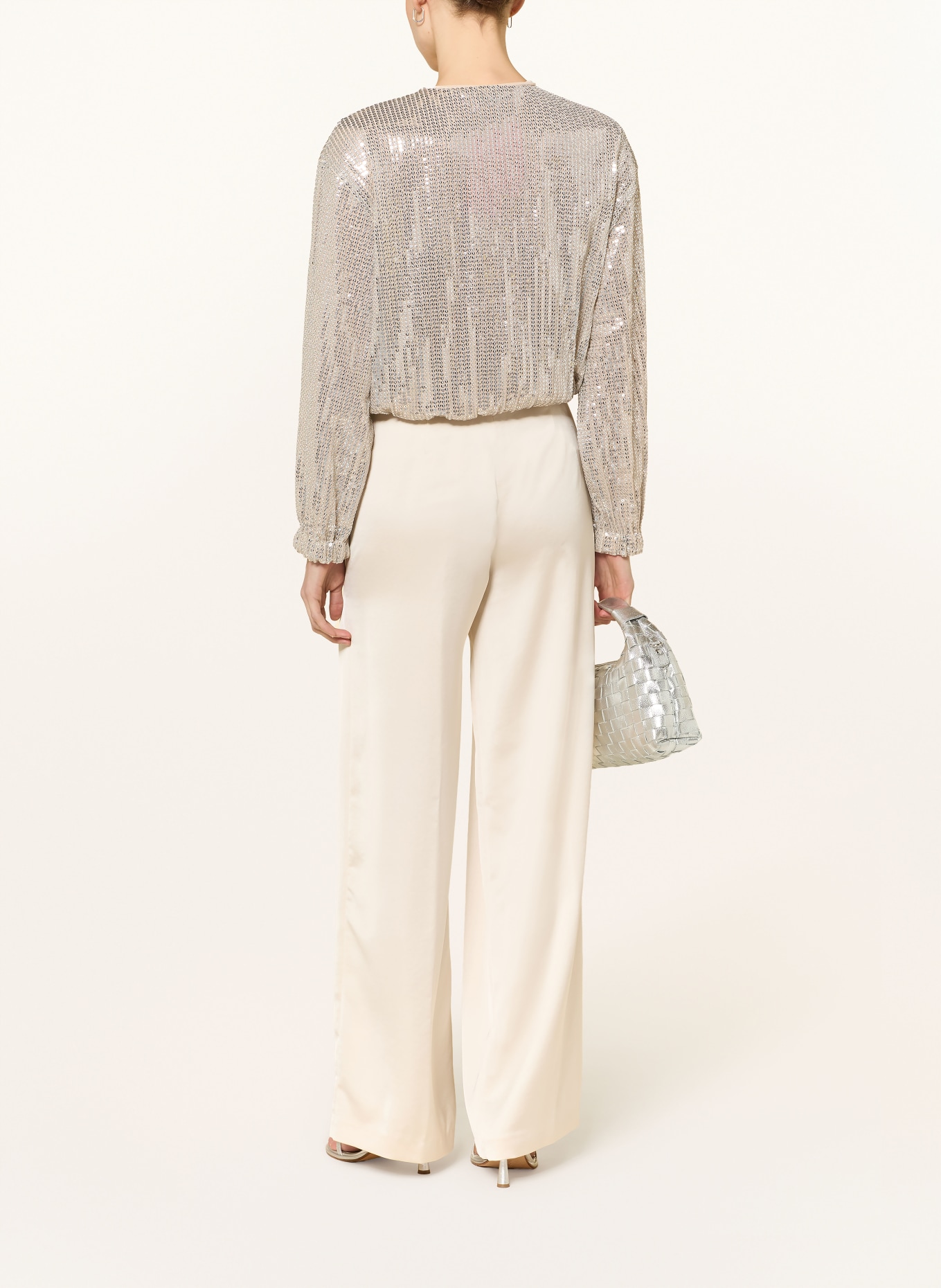MAX & Co. COARTE blouson with sequins: BEIGE / SILVER