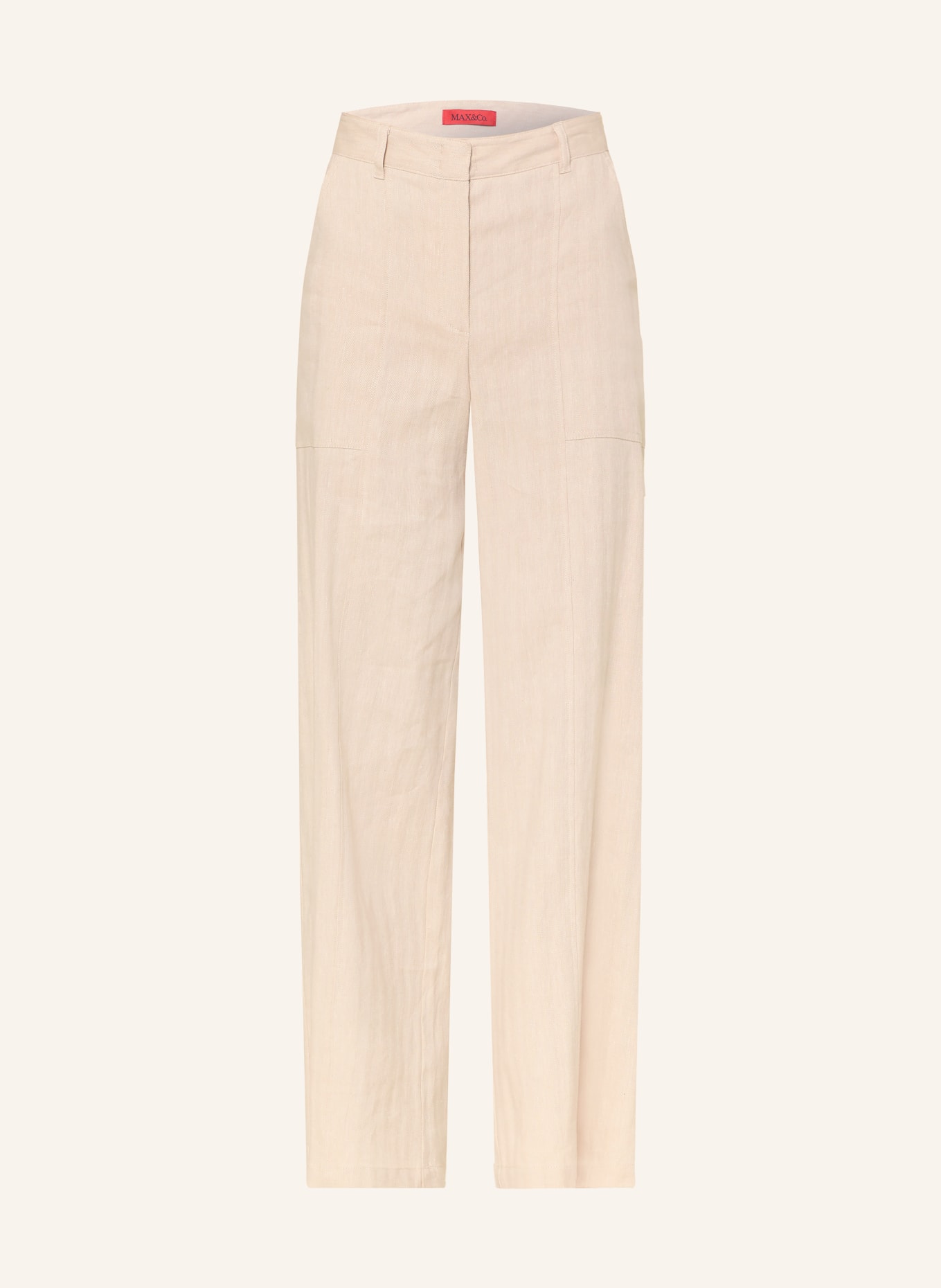 MAX & Co. Hose COGIURATO mit Leinen: BEIGE