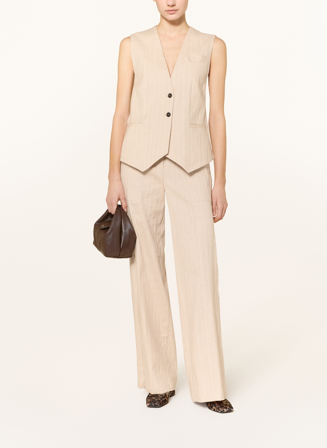 MAX & Co. Hose COGIURATO mit Leinen: BEIGE