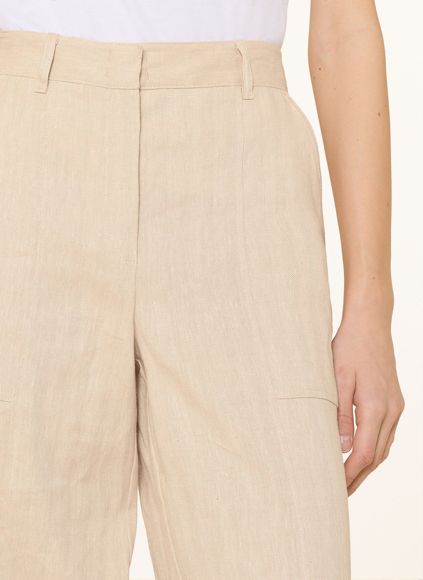 MAX & Co. Hose COGIURATO mit Leinen: BEIGE