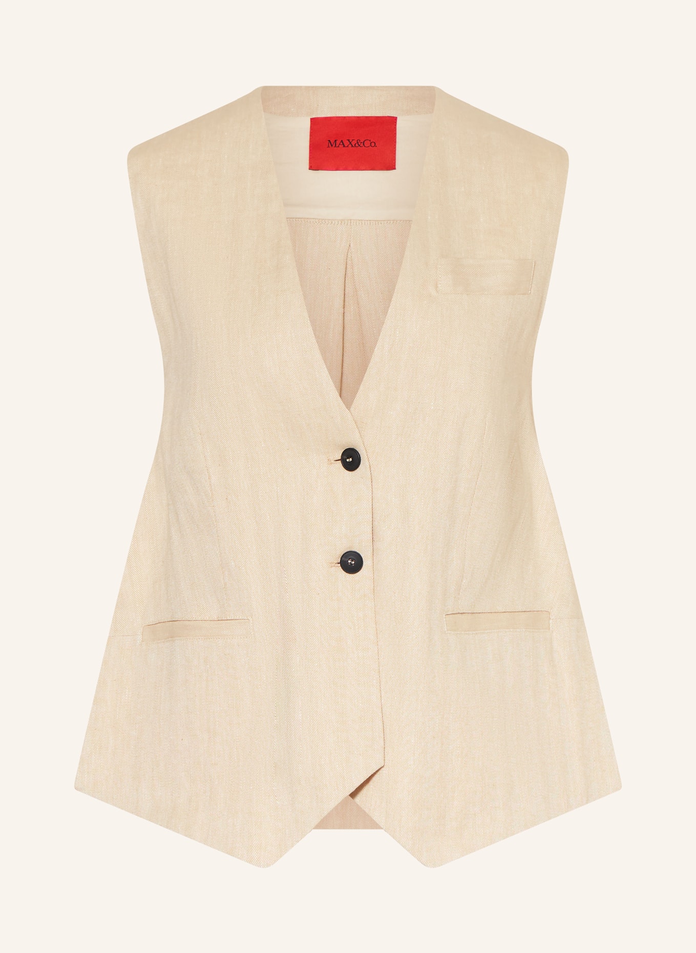 MAX & Co. Blazerweste CANZONE mit Leinen: BEIGE
