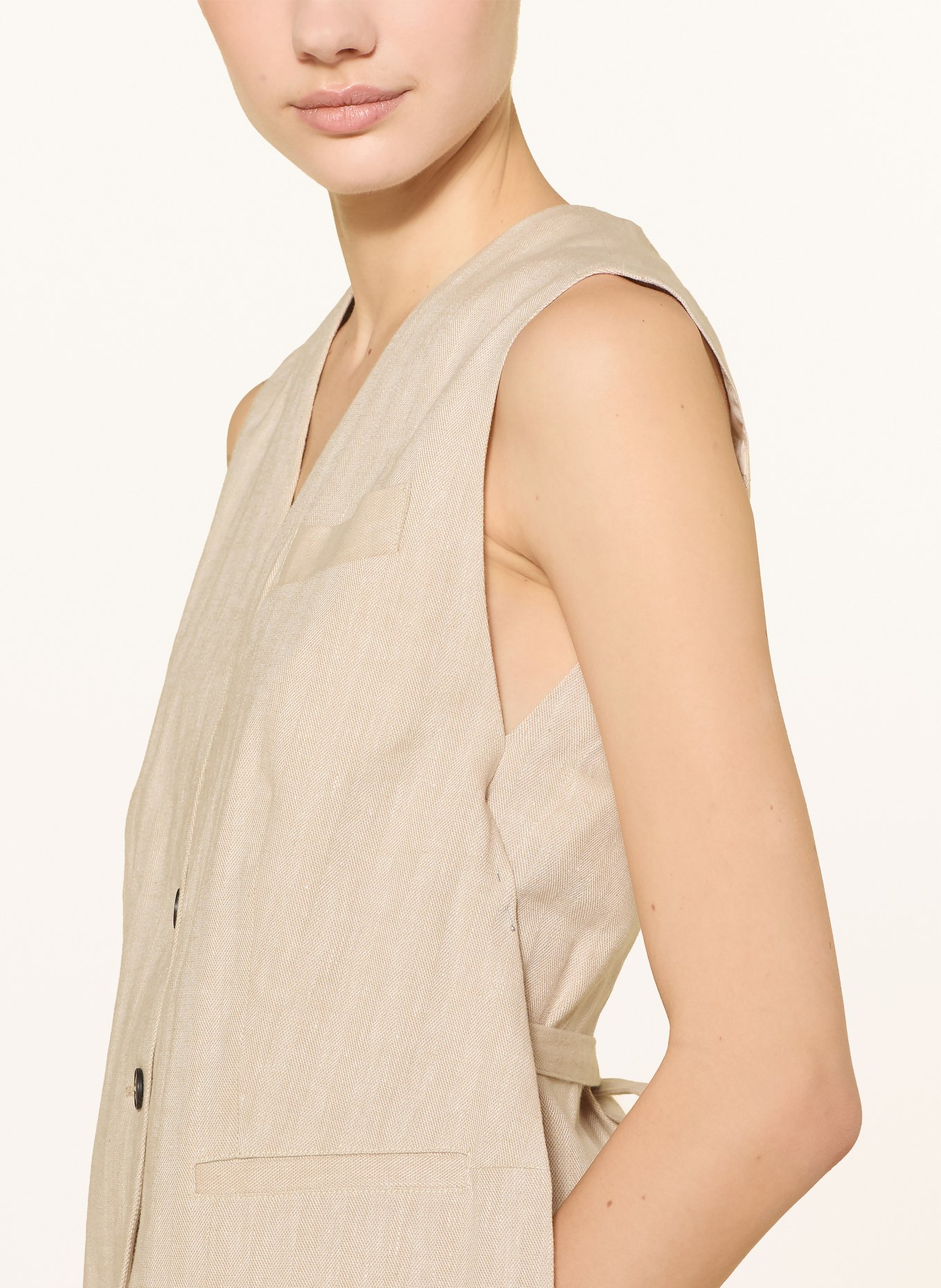 MAX & Co. Blazerweste CANZONE mit Leinen: BEIGE