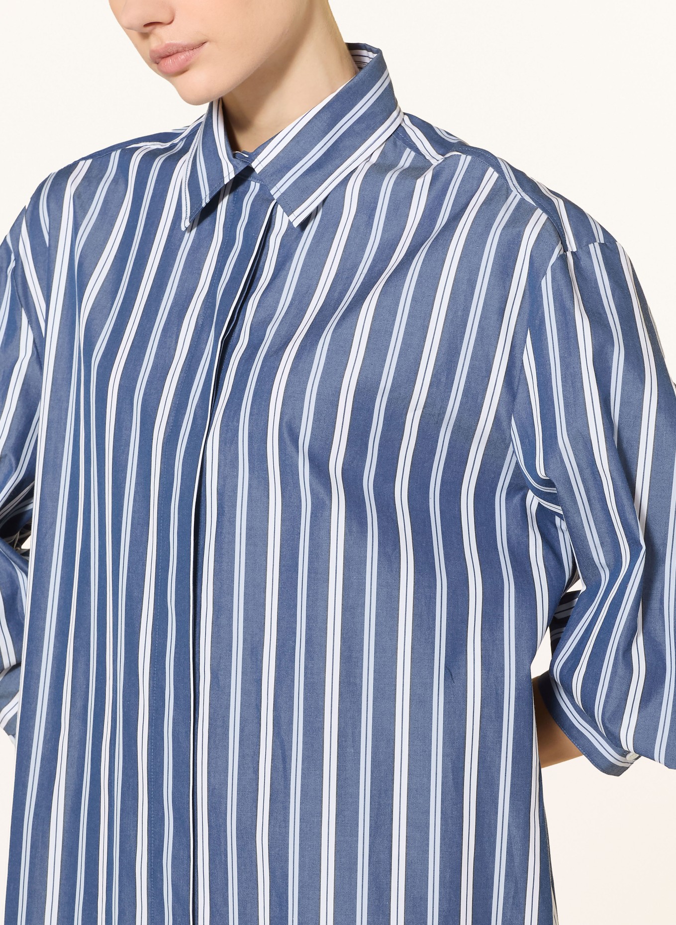 MAX & Co. Robe chemise PARTY: BLEU FONCÉ / BLANC