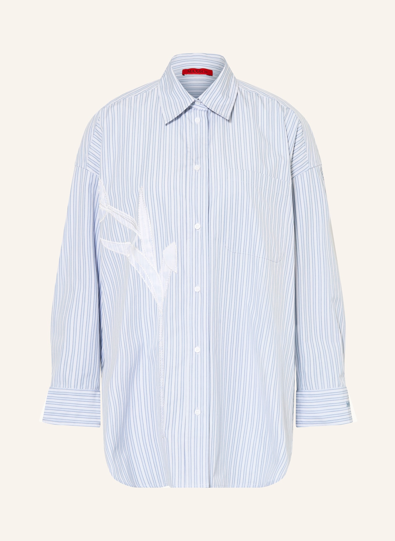 MAX & Co. CANNETI shirt blouse: LIGHT BLUE / DARK BLUE