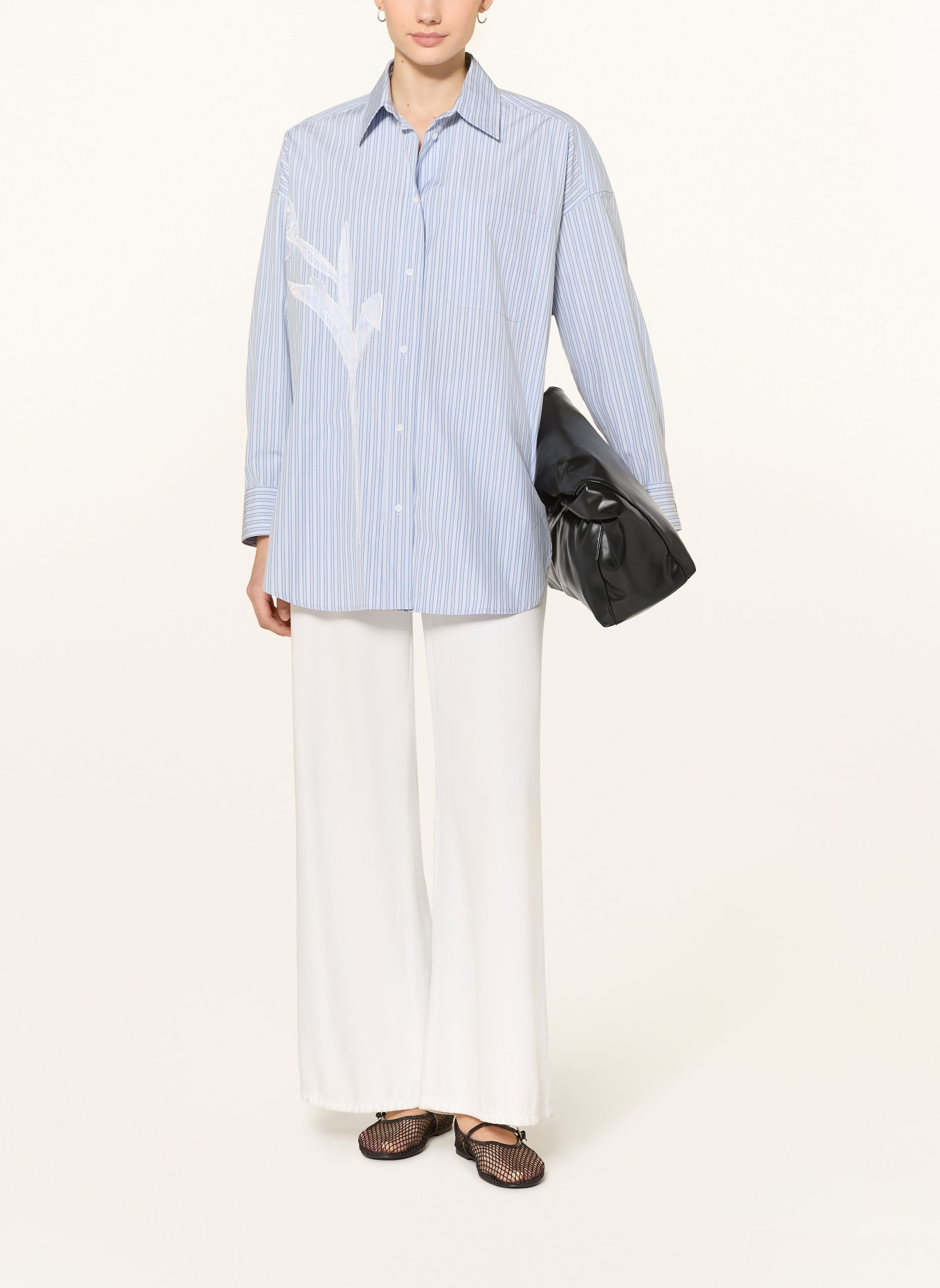 MAX & Co. CANNETI shirt blouse: LIGHT BLUE / DARK BLUE