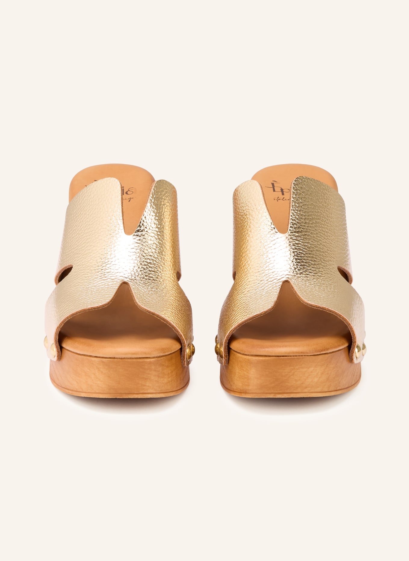 È MIA Platform mules with studs: GOLD