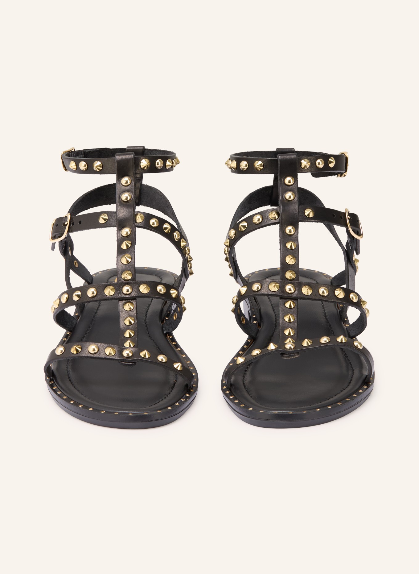 È MIA Studded sandals: BLACK / GOLD