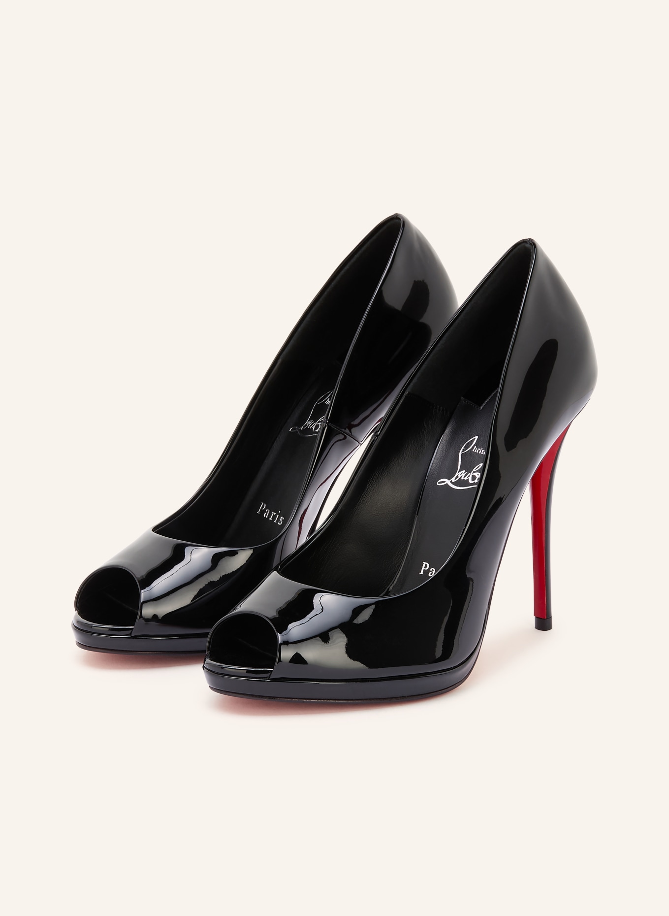 Christian Louboutin Lakierowane czółenka LADY Z 120: CZARNY