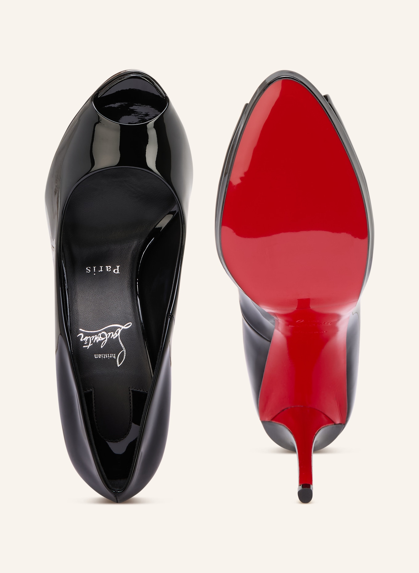 Christian Louboutin Lakierowane czółenka LADY Z 120: CZARNY