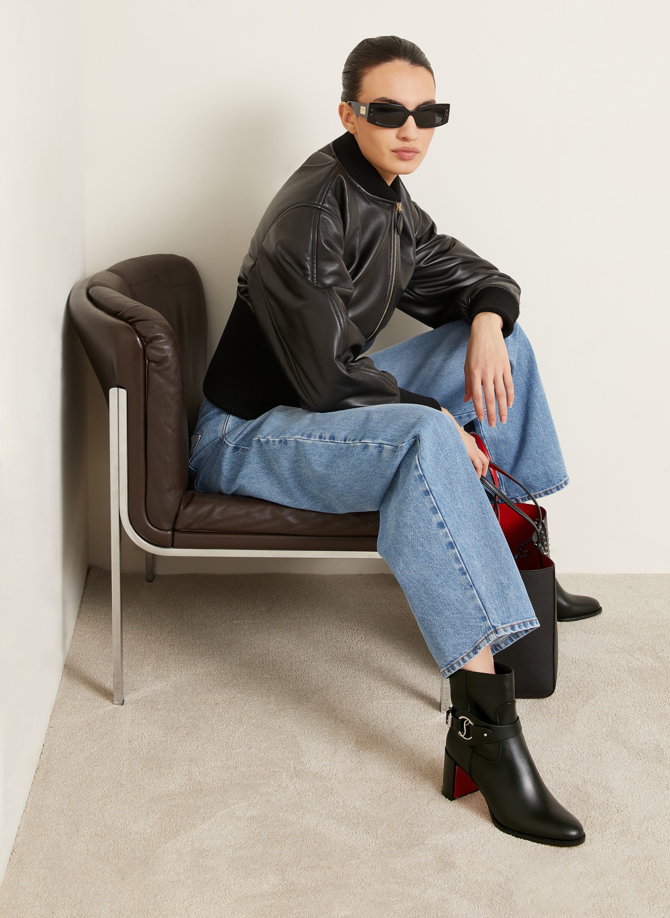 Christian Louboutin DIANOUCHETTE 70 ankle boots: BLACK