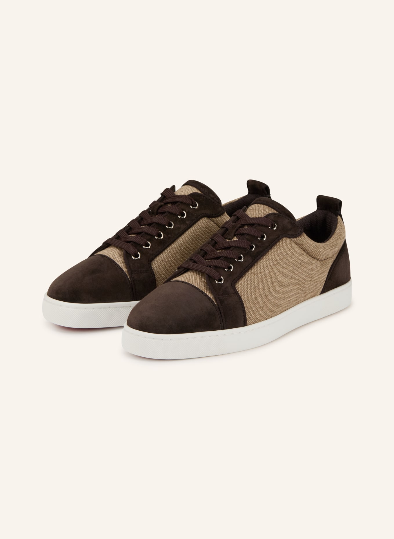 Christian Louboutin Sneaker LOUIS JUNIOR: DUNKELBRAUN / BEIGE