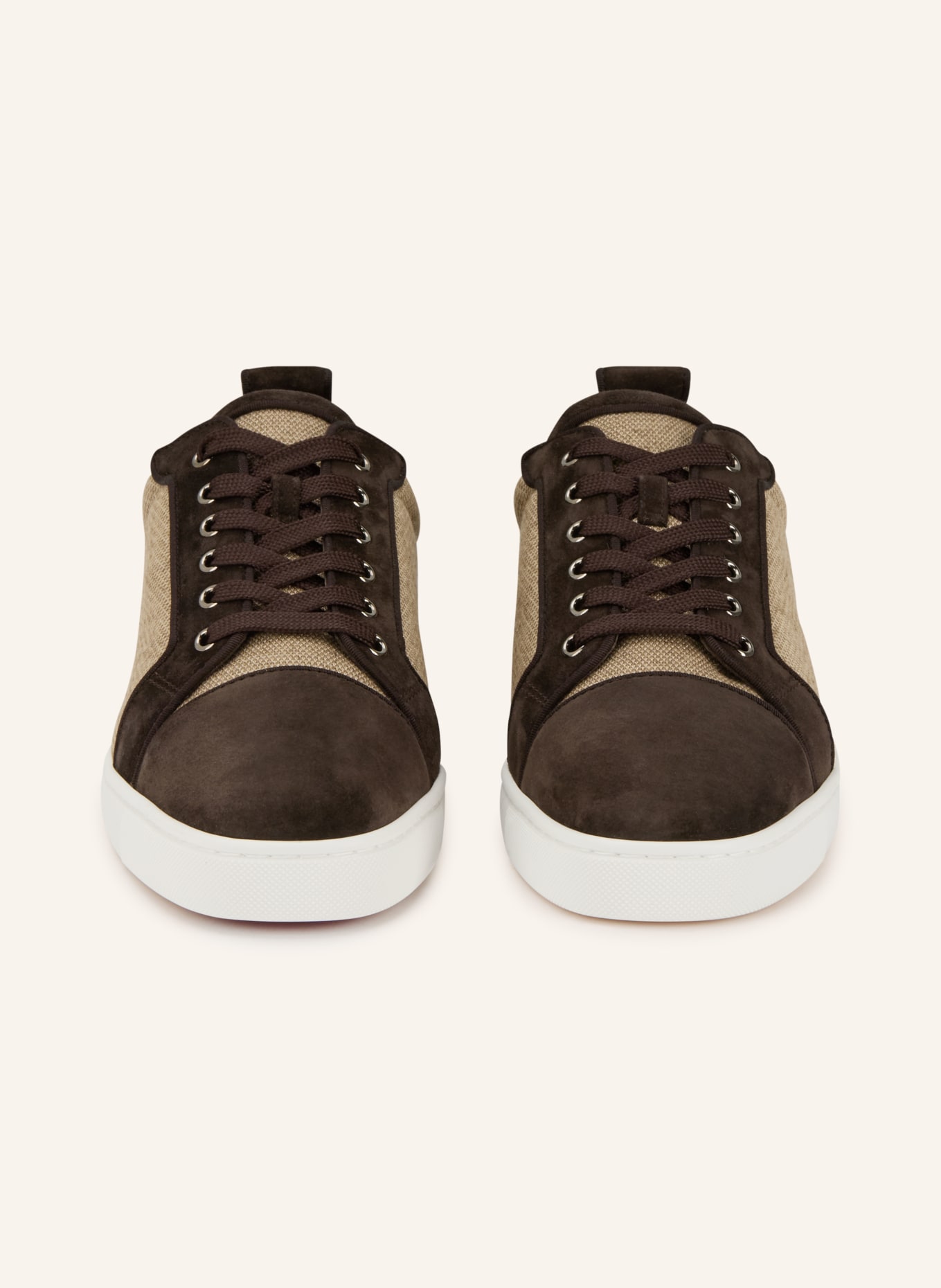 Christian Louboutin Sneaker LOUIS JUNIOR: DUNKELBRAUN / BEIGE
