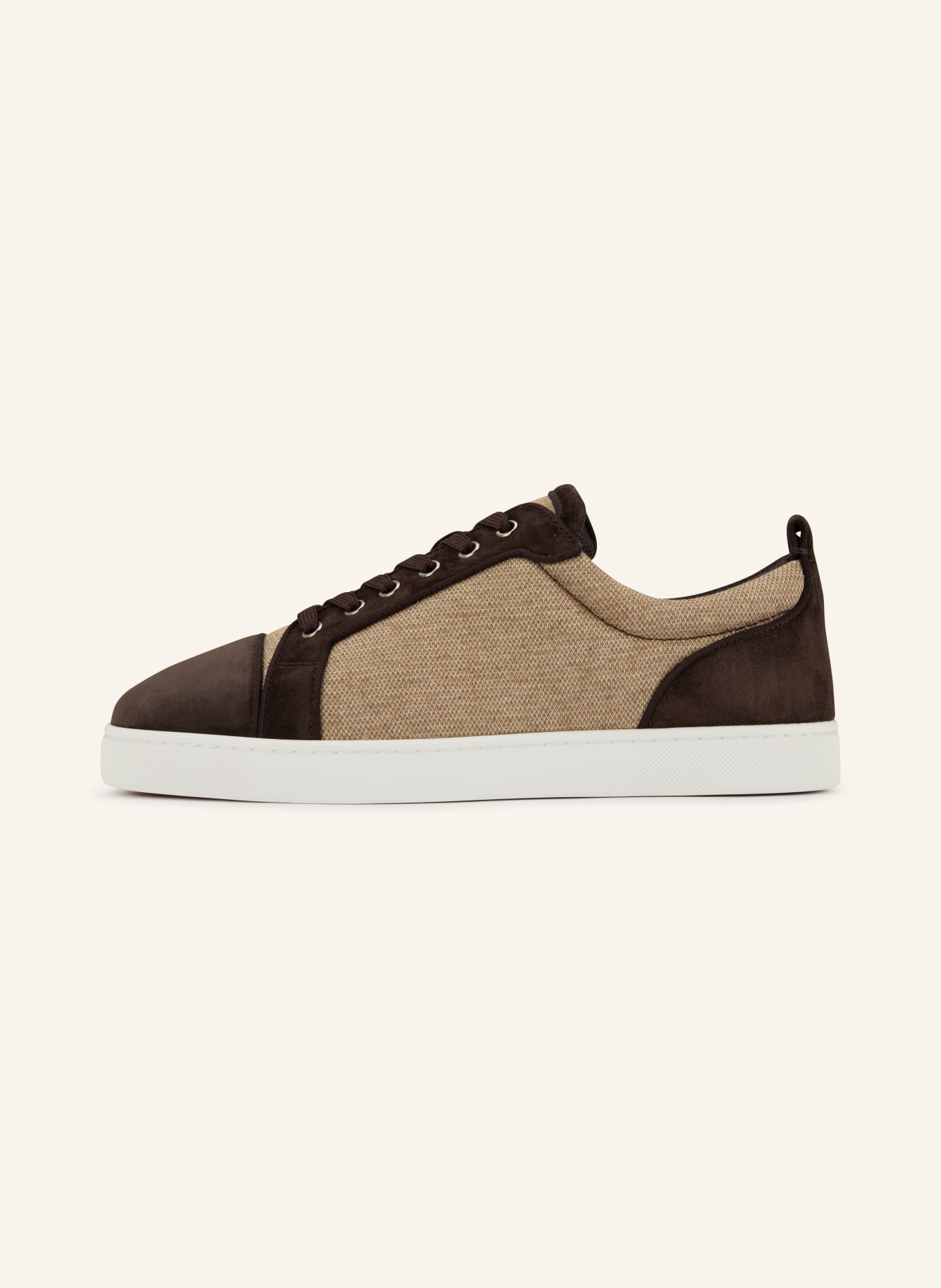 Christian Louboutin Sneaker LOUIS JUNIOR: DUNKELBRAUN / BEIGE