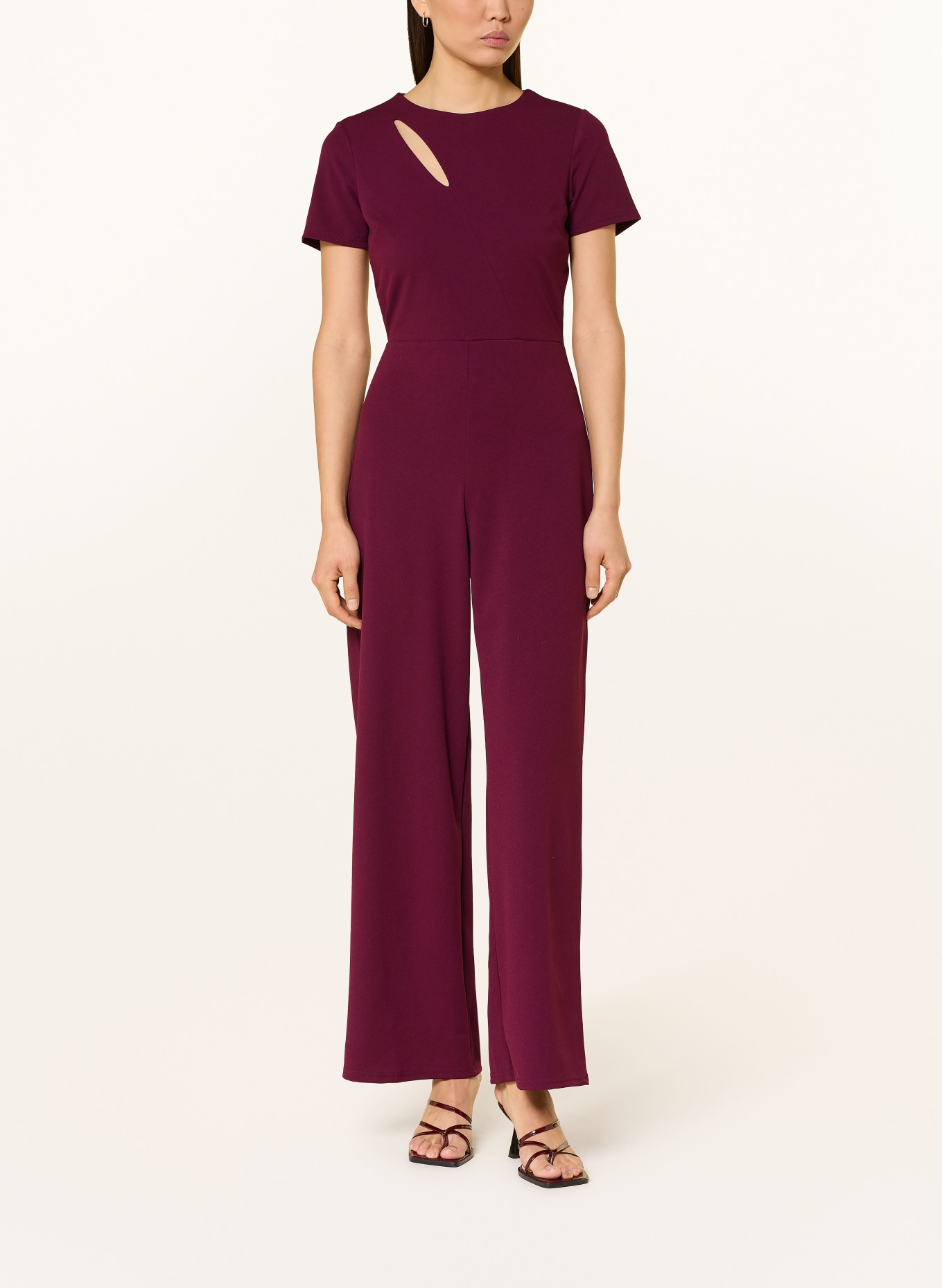 LIPSY Jumpsuit mit Cut-out: DUNKELROT