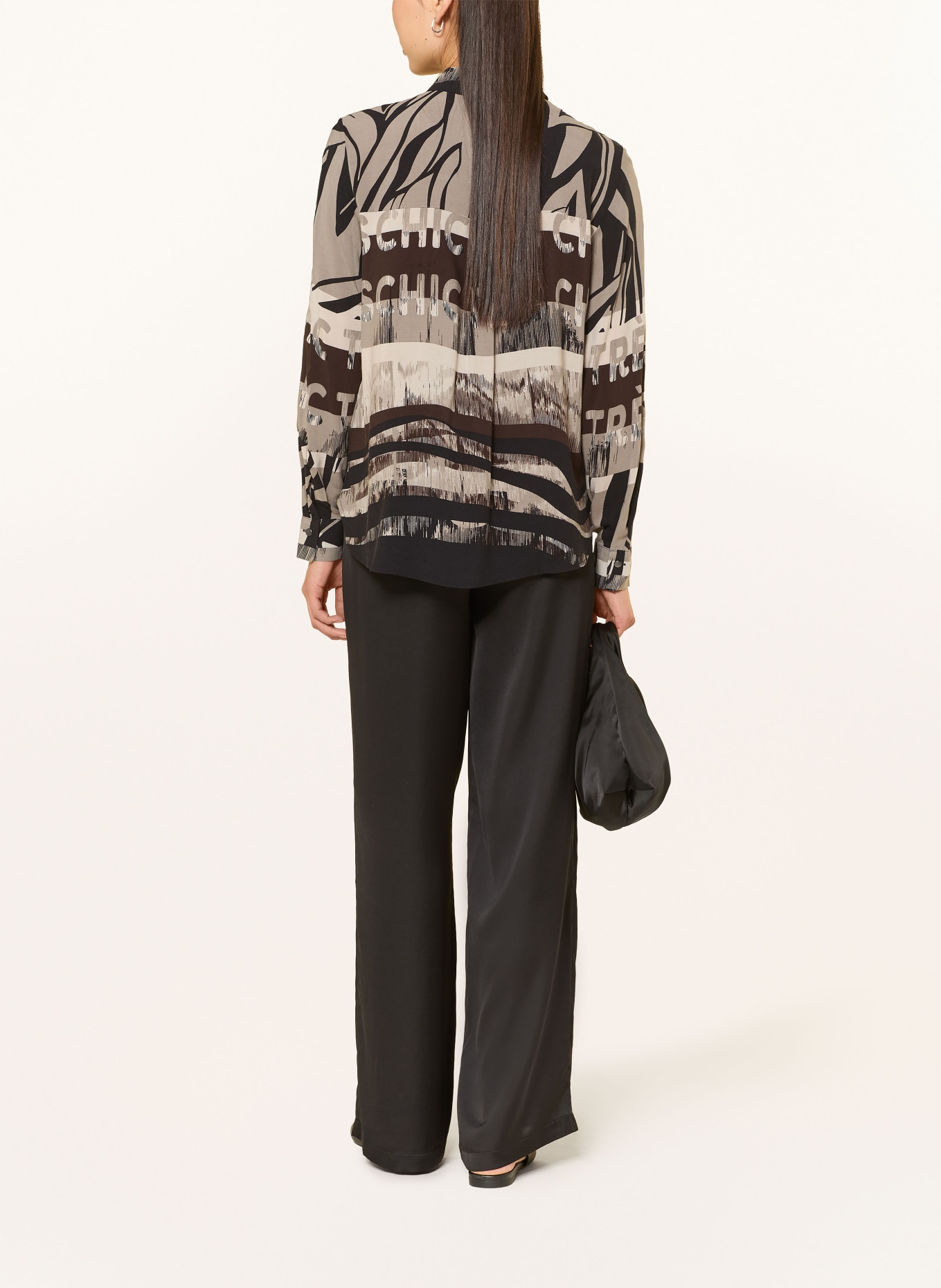 Betty Barclay Košile s ozdobnými kameny: BÉŽOVÁ / HNĚDÁ / ČERNÁ