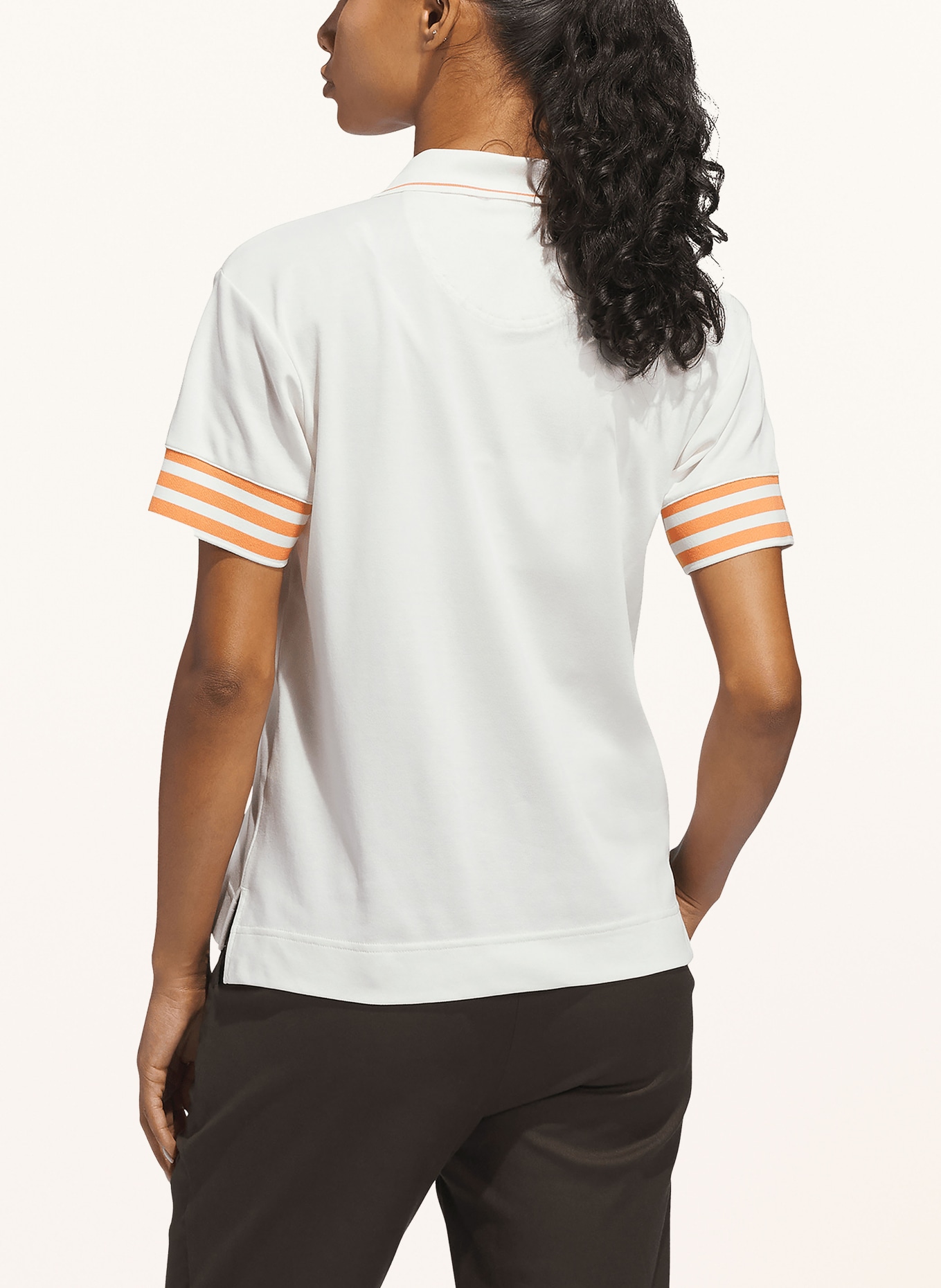 adidas Originals Piqué polo shirt ORIGINALS 3-STRIPE: WHITE / ORANGE