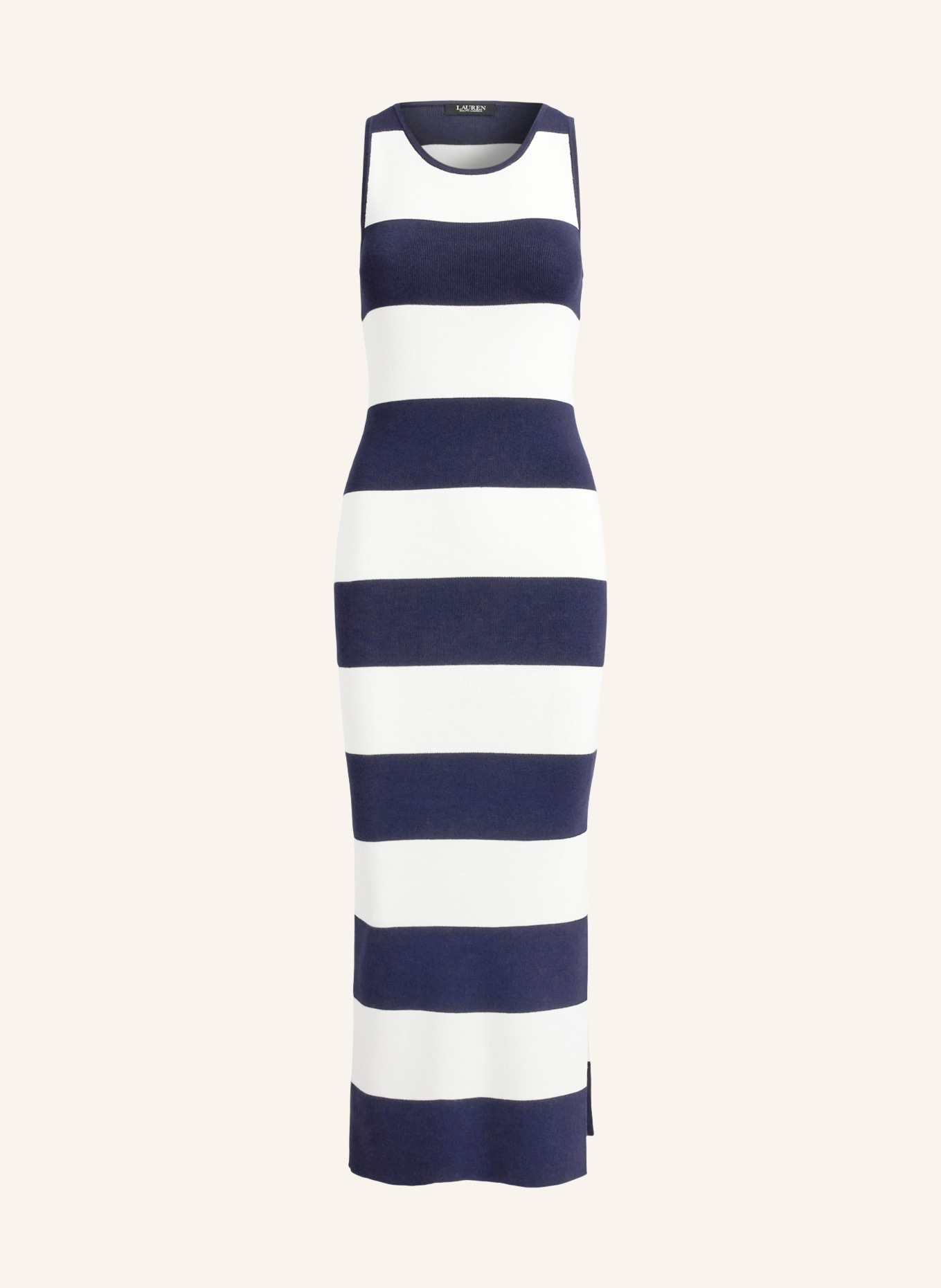 LAUREN RALPH LAUREN sukienka z dżerseju: GRANATOWY / BIAŁY
