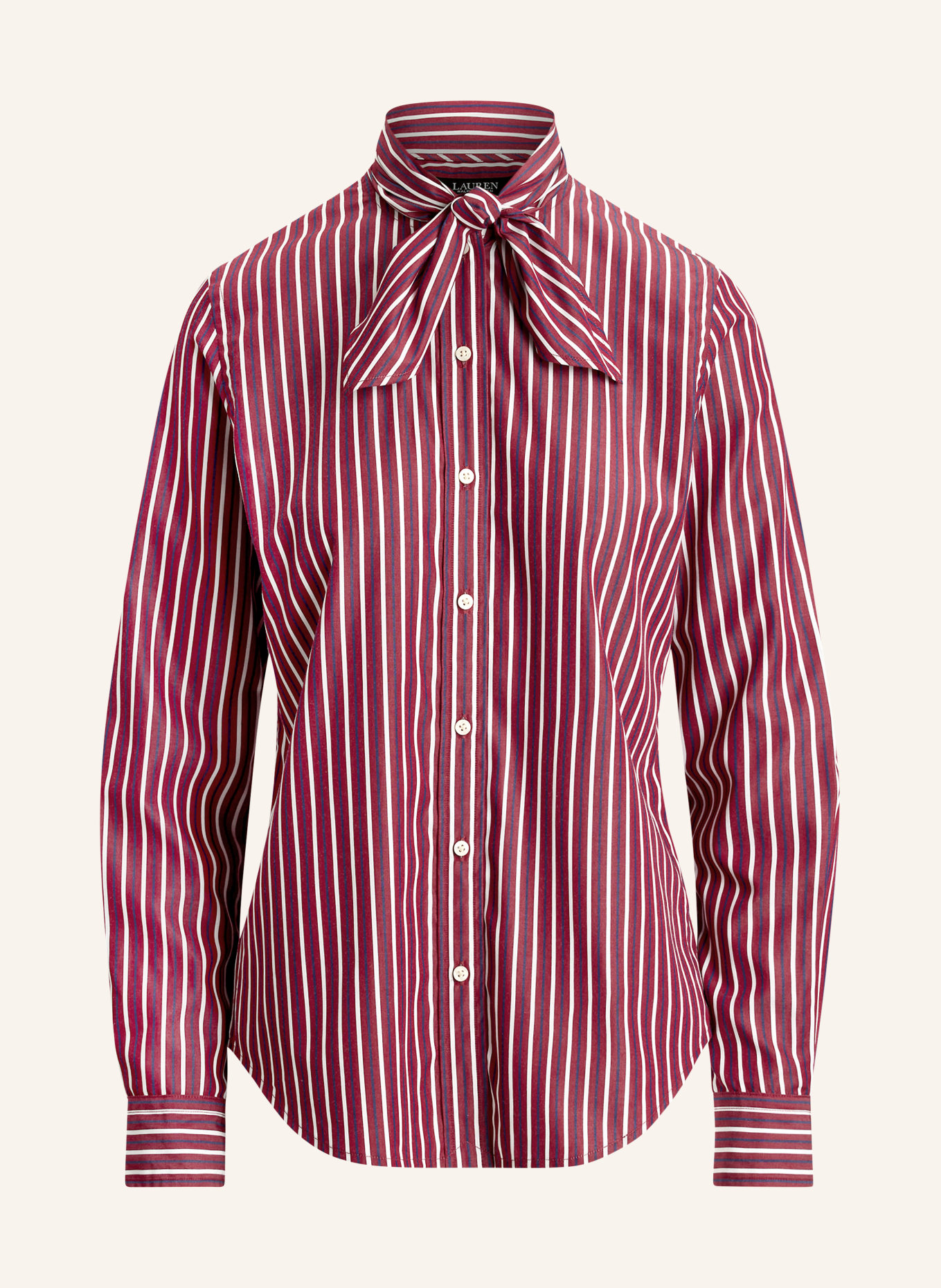 LAUREN RALPH LAUREN halénka: TMAVĚ ČERVENÁ / TMAVĚ MODRÁ / BÍLÁ