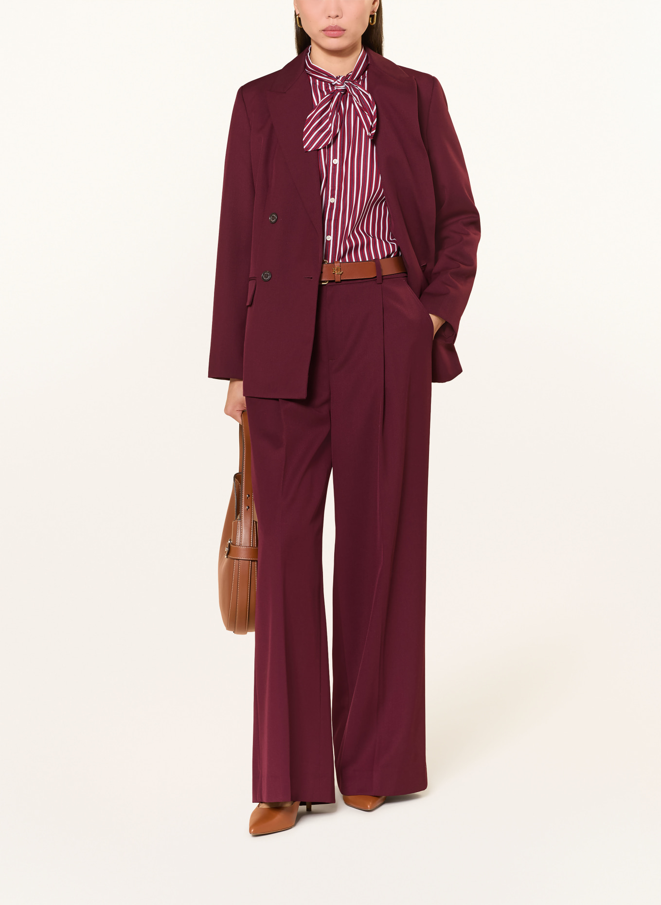 LAUREN RALPH LAUREN halénka: TMAVĚ ČERVENÁ / TMAVĚ MODRÁ / BÍLÁ