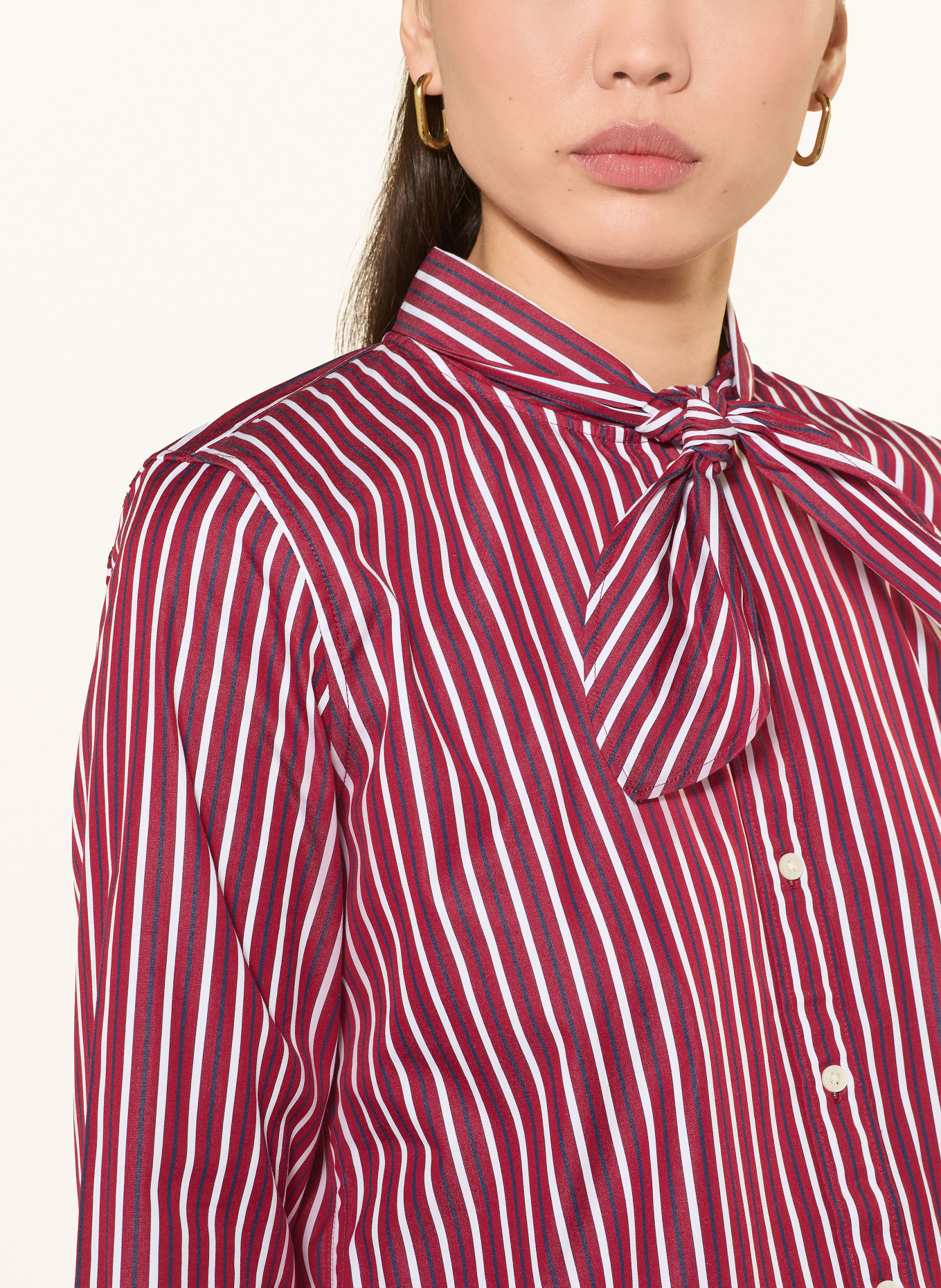 LAUREN RALPH LAUREN halénka: TMAVĚ ČERVENÁ / TMAVĚ MODRÁ / BÍLÁ