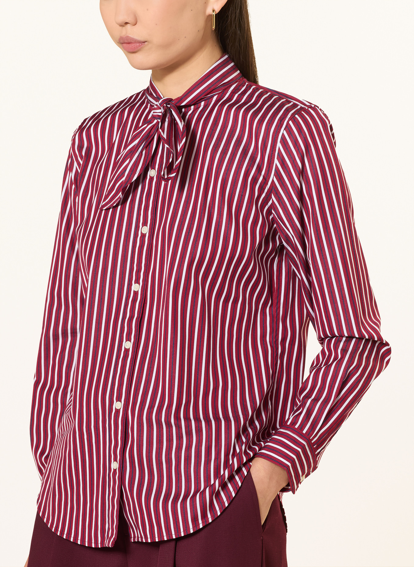 LAUREN RALPH LAUREN halénka: TMAVĚ ČERVENÁ / TMAVĚ MODRÁ / BÍLÁ