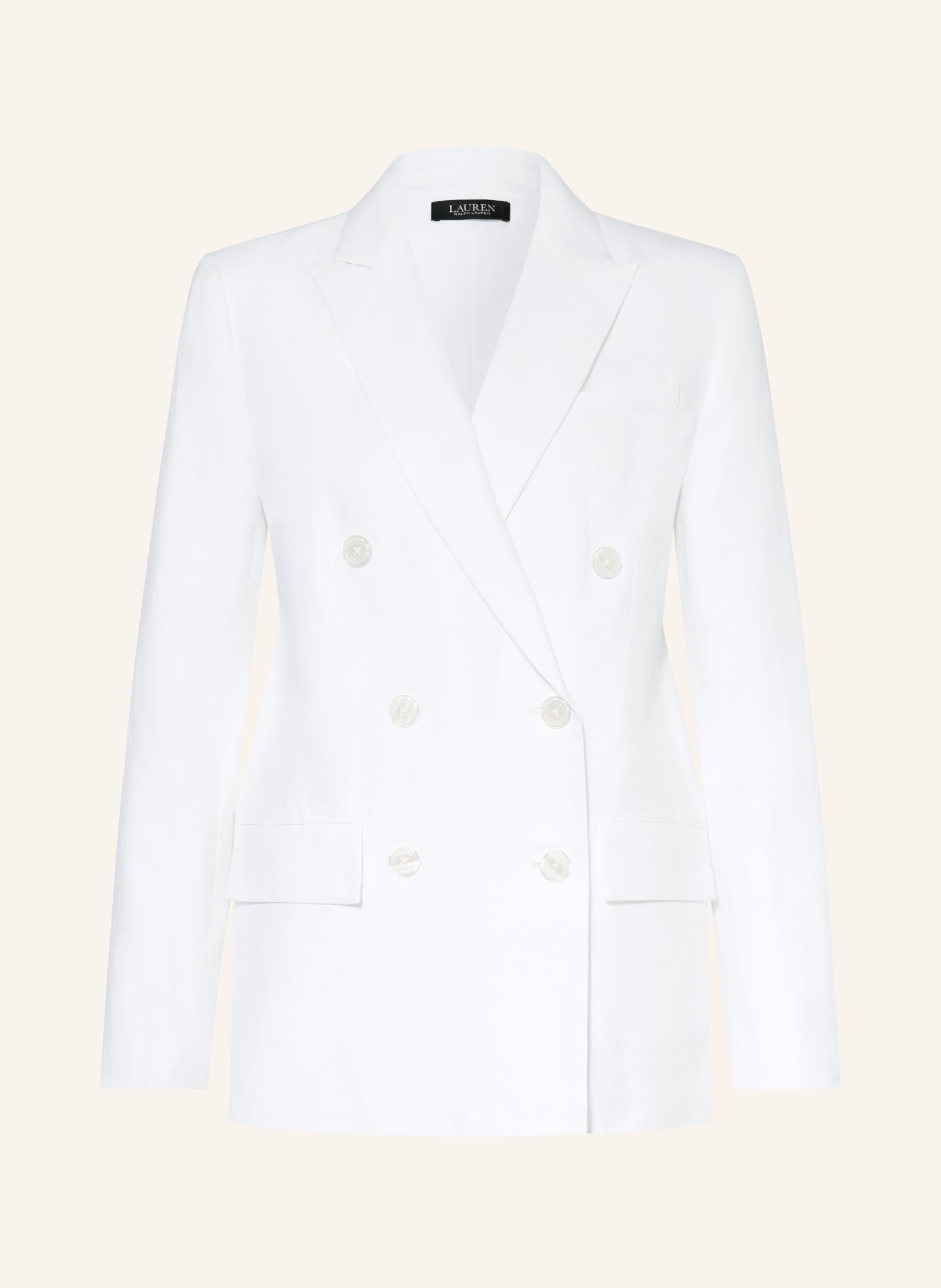 LAUREN RALPH LAUREN Blazer mit Leinen: WEISS