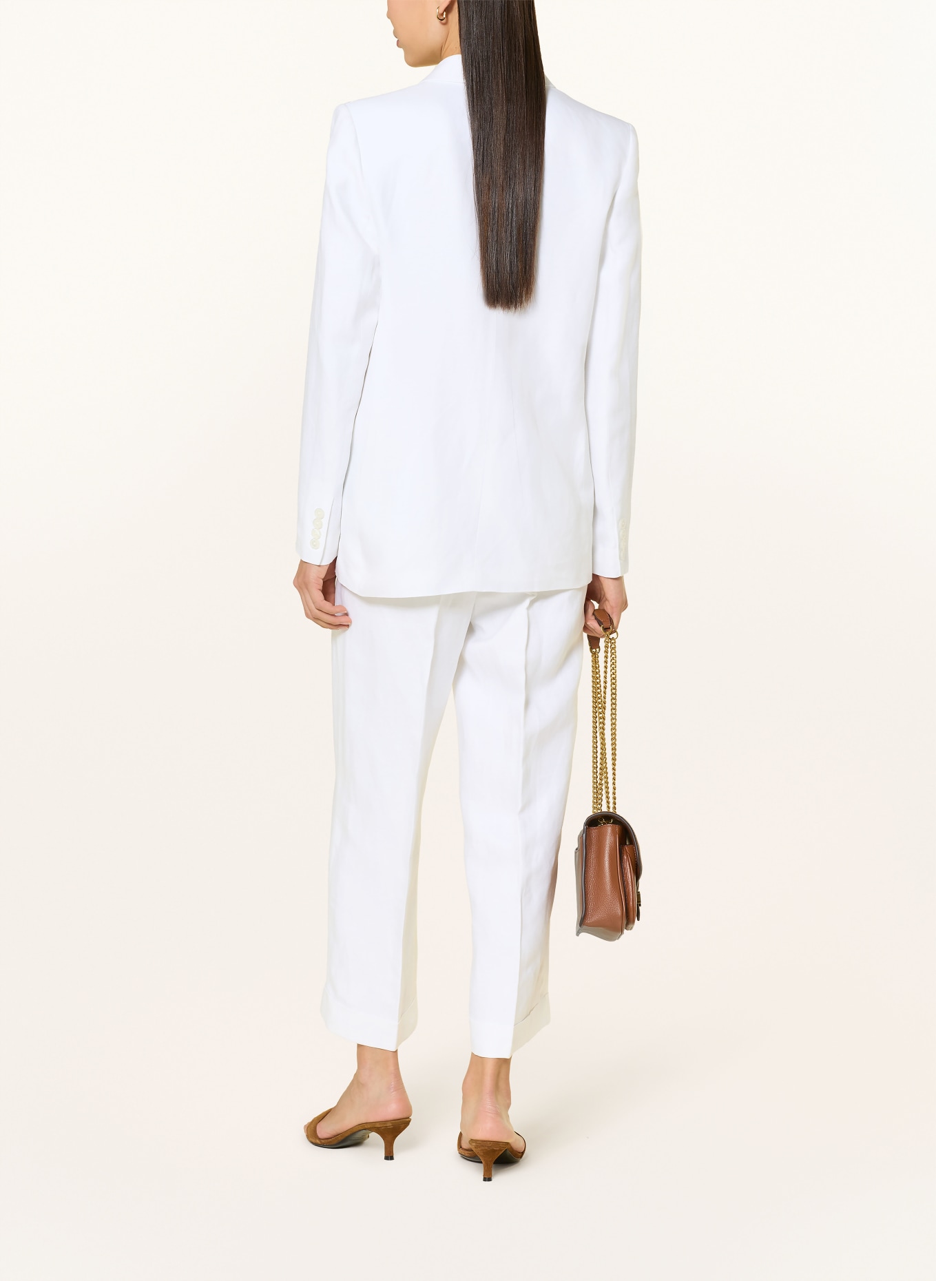 LAUREN RALPH LAUREN Blazer mit Leinen: WEISS