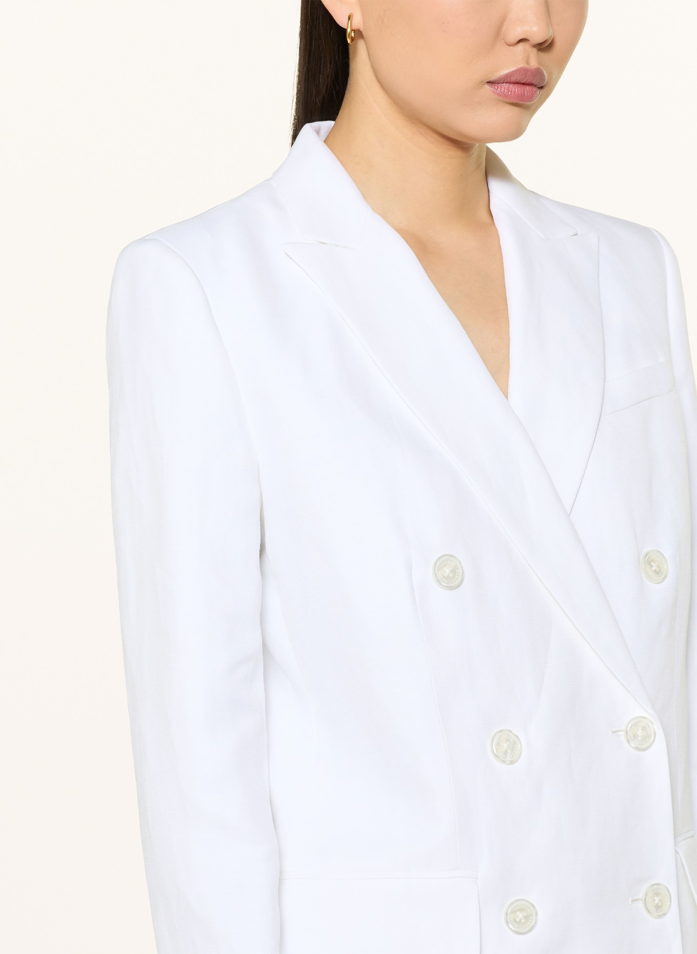 LAUREN RALPH LAUREN Blazer mit Leinen: WEISS