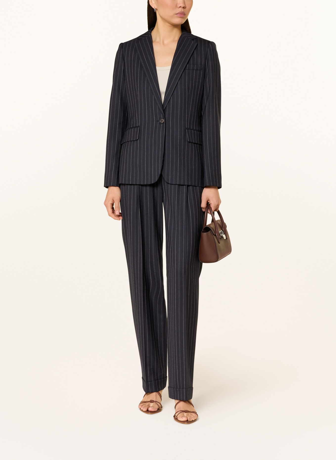 LAUREN RALPH LAUREN blazer: BLEU FONCÉ / ÉCRU