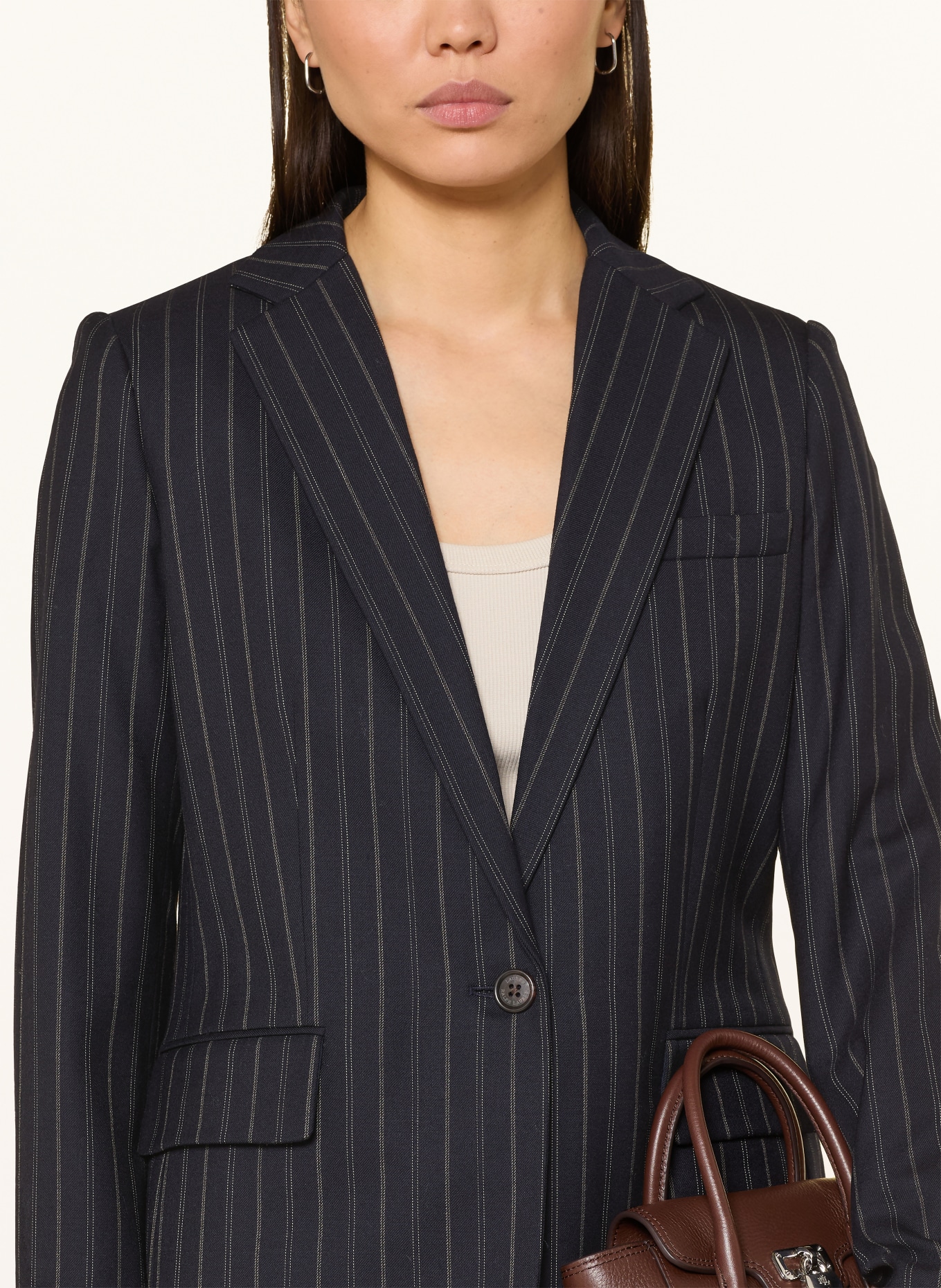 LAUREN RALPH LAUREN blazer: BLEU FONCÉ / ÉCRU