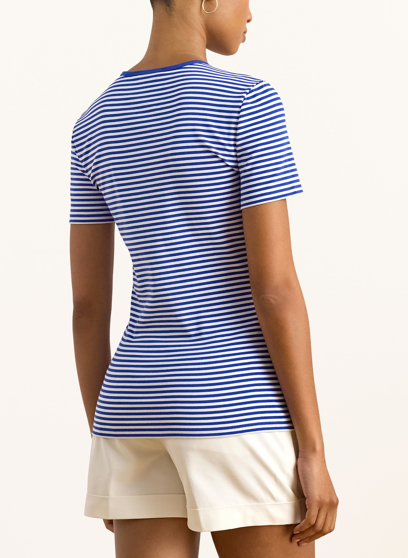 LAUREN RALPH LAUREN T-Shirt: BLAU / WEISS