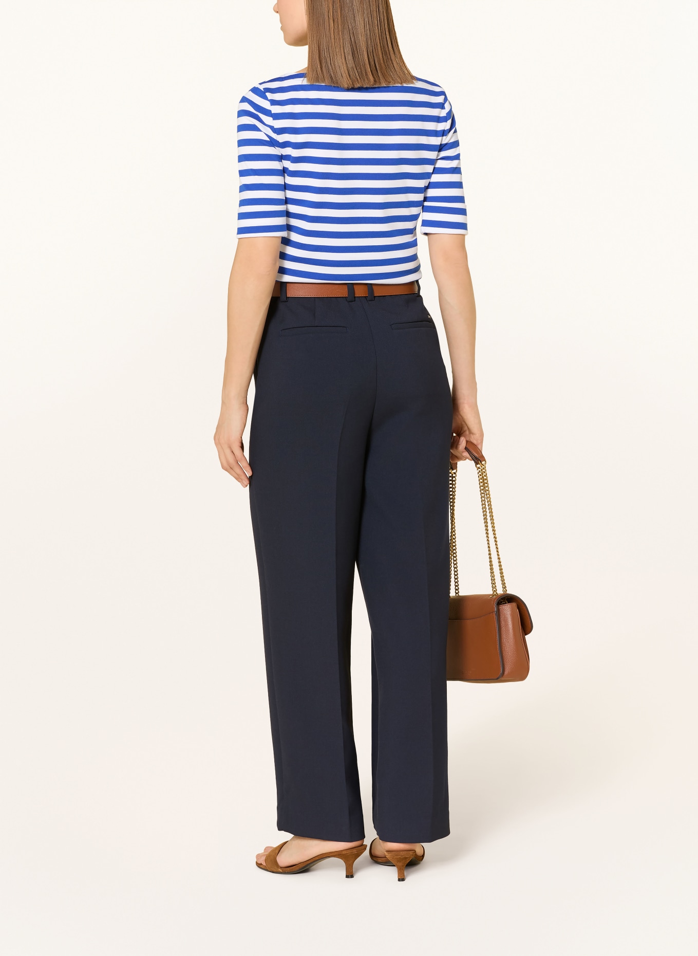 LAUREN RALPH LAUREN T-Shirt: BLAU / WEISS