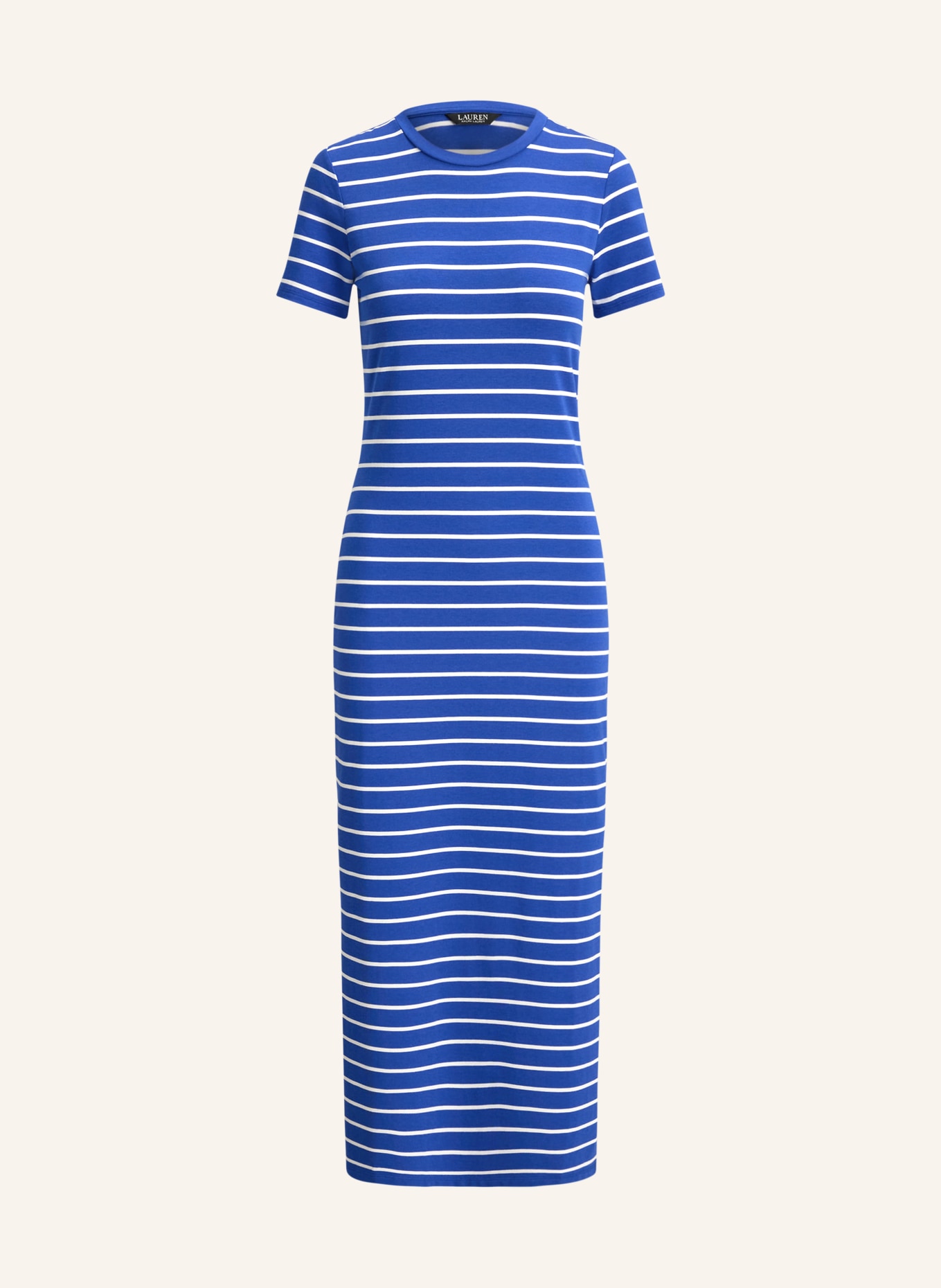 LAUREN RALPH LAUREN Jerseykleid: BLAU / WEISS