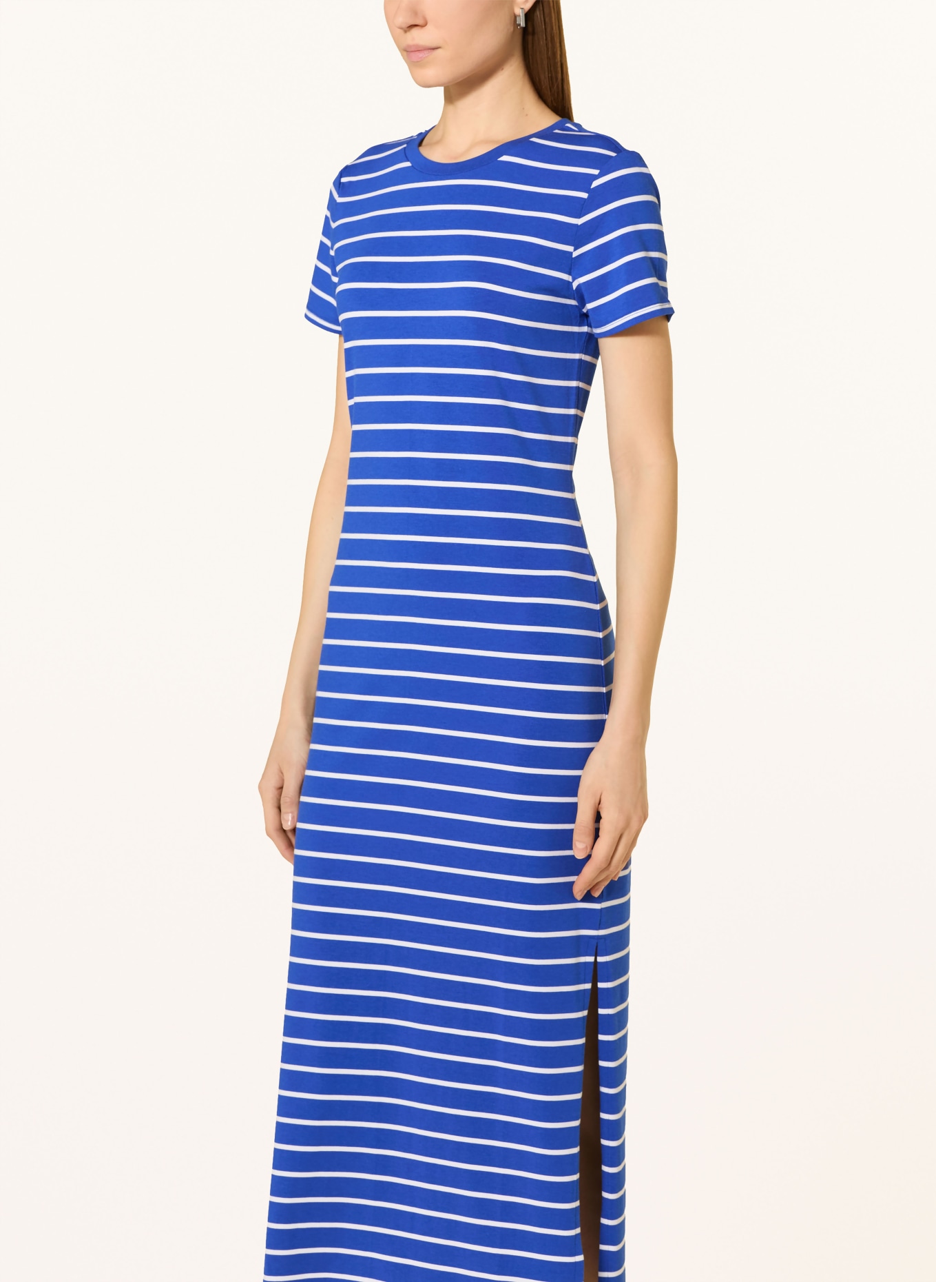 LAUREN RALPH LAUREN Jerseykleid: BLAU / WEISS