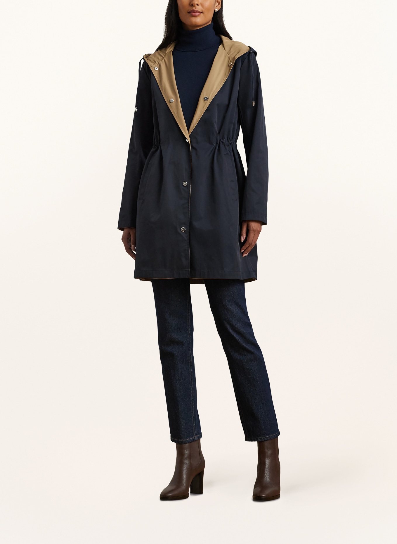 LAUREN RALPH LAUREN Regenmantel: DUNKELBLAU