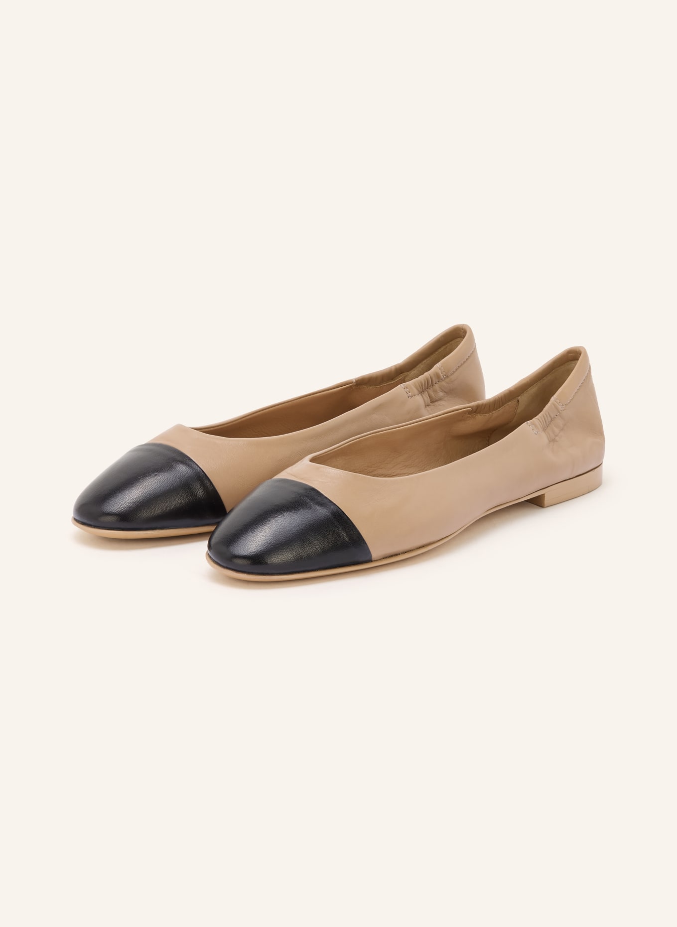 POMME D'OR Ballerinas GIORGIA: BEIGE / SCHWARZ
