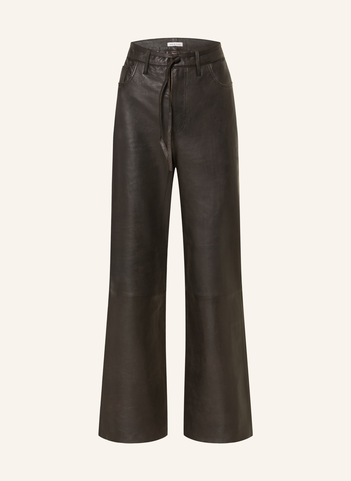 MRS & HUGS Lederhose: DUNKELBRAUN