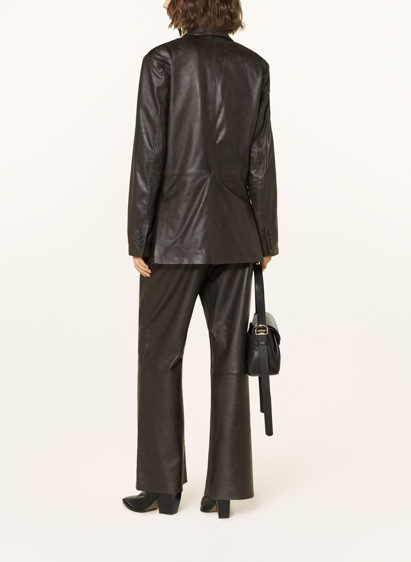 MRS & HUGS Lederhose: DUNKELBRAUN