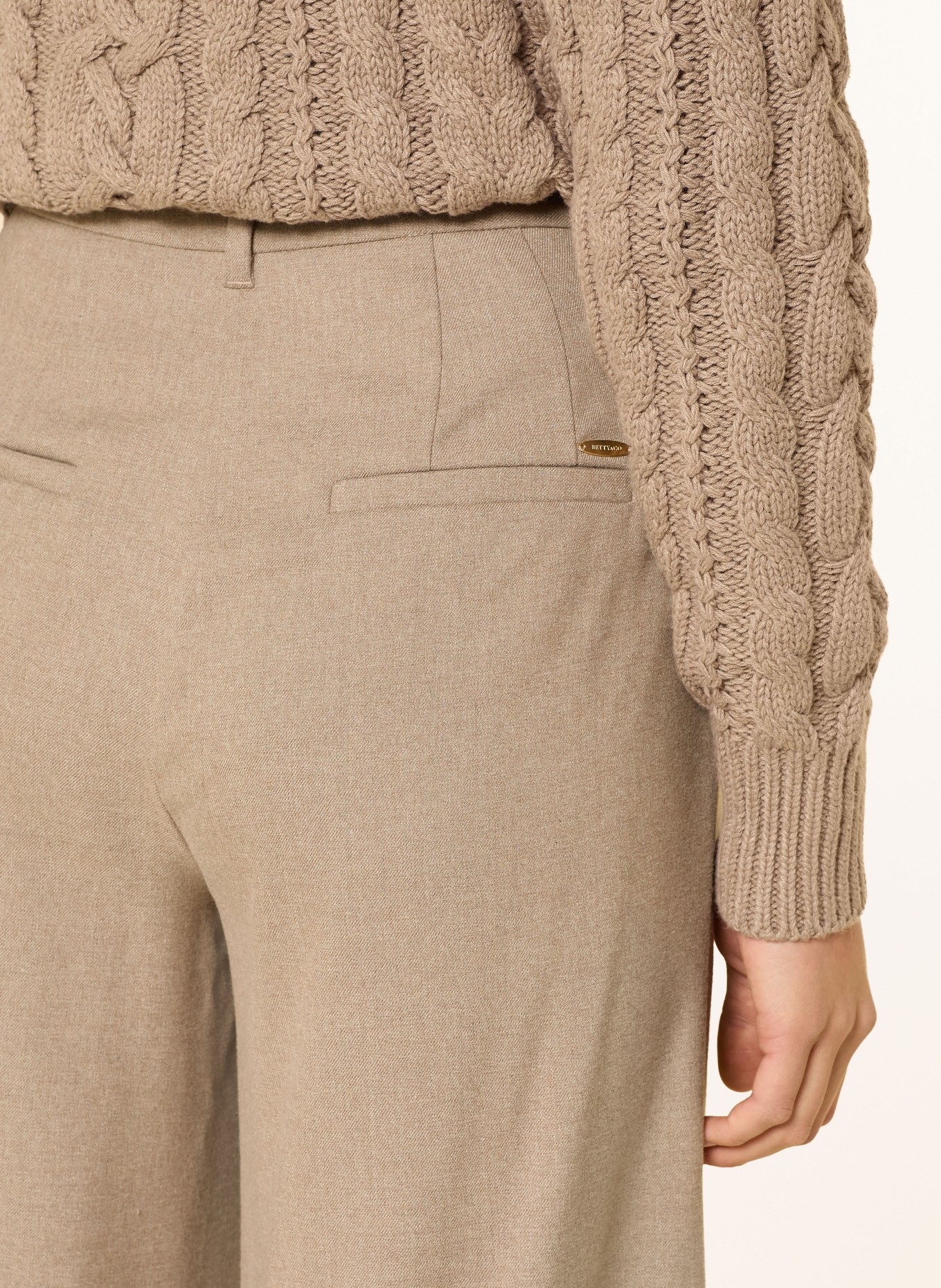 BETTY&CO Marlenehose aus Flanell: CAMEL