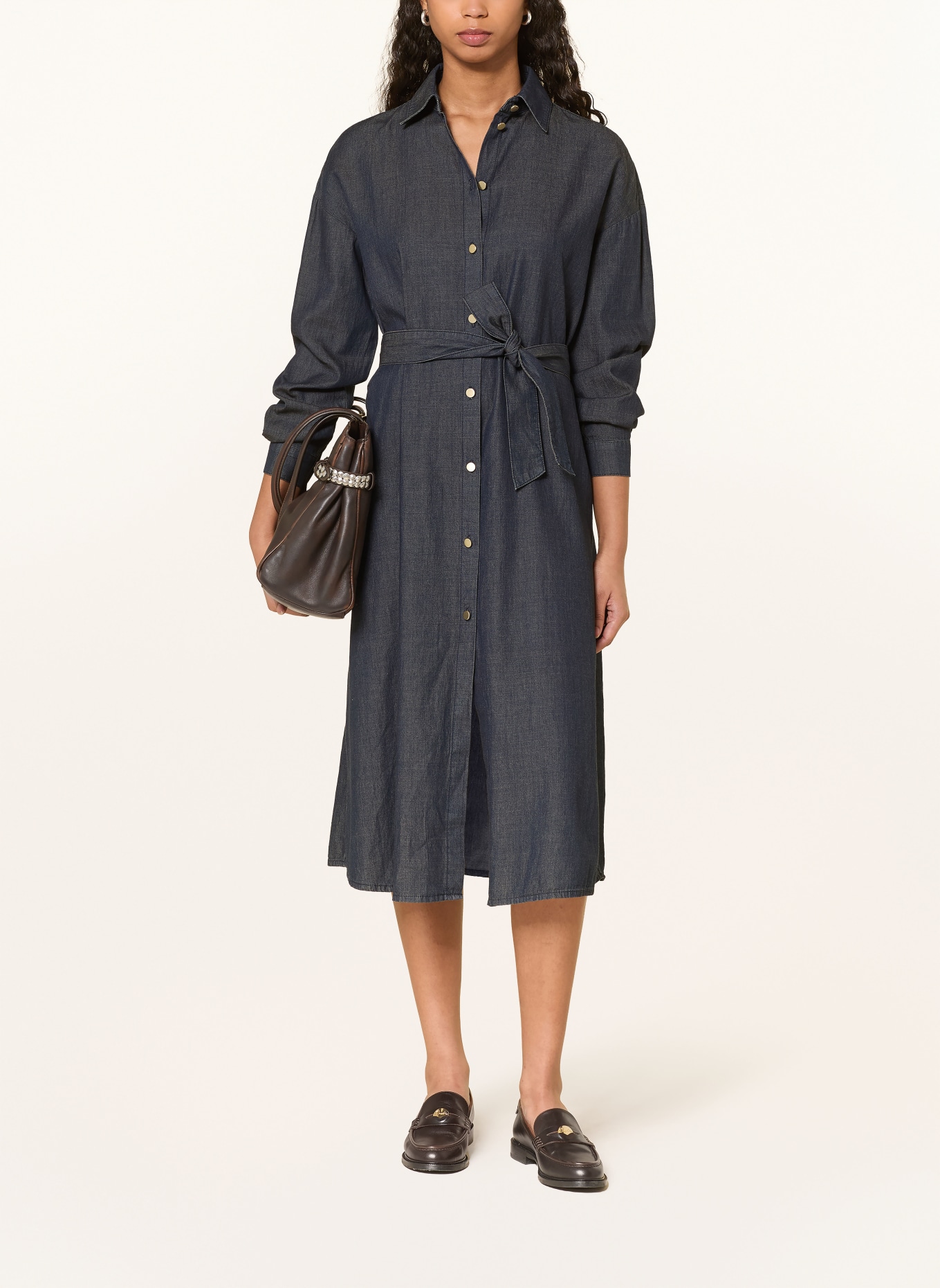 ARMANI EXCHANGE Hemdblusenkleid: DUNKELBLAU