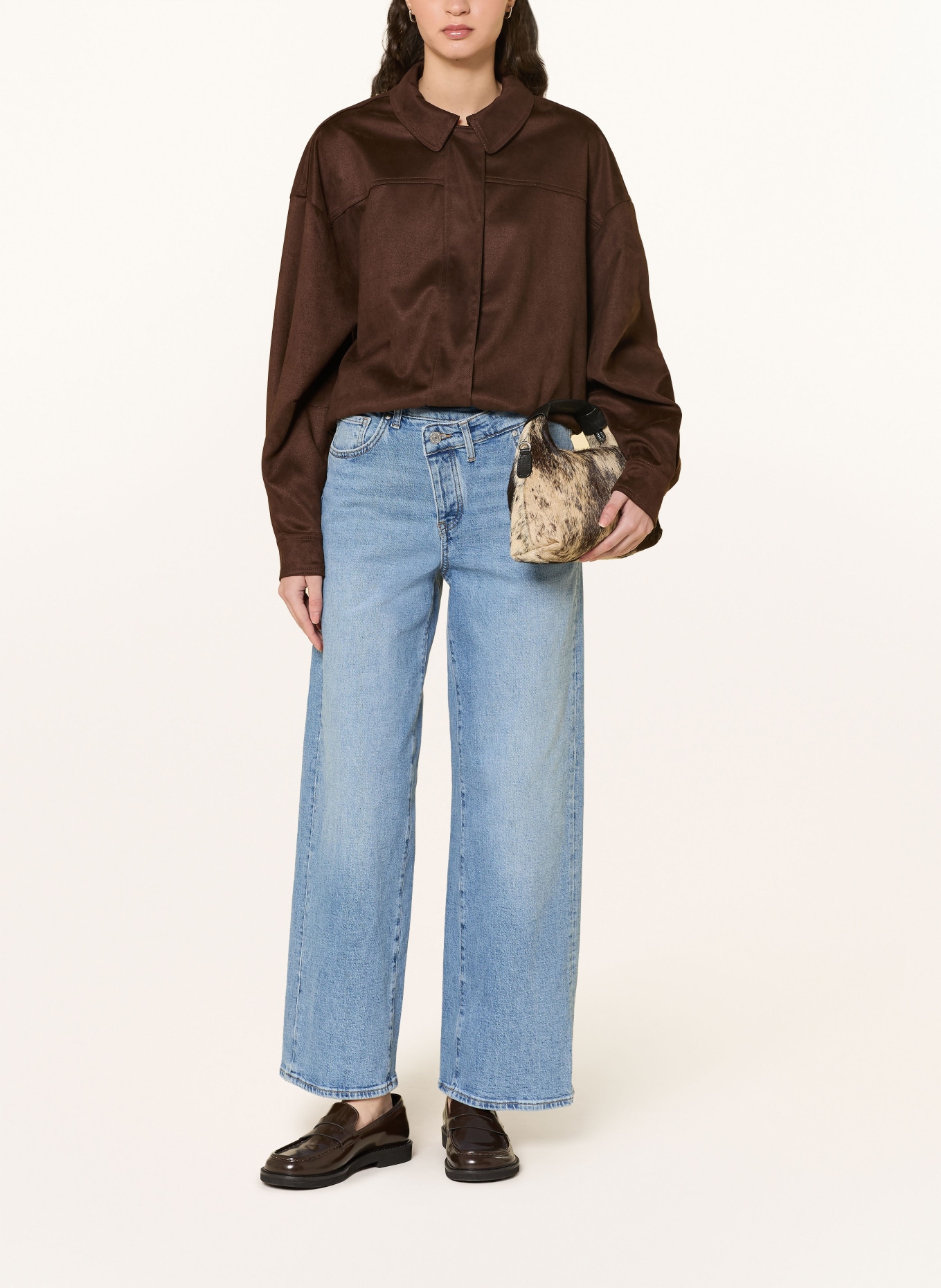 mavi Džíny se širokými nohavicemi SIENA CROSS FLY: A1321 Lt Brushed DENIM