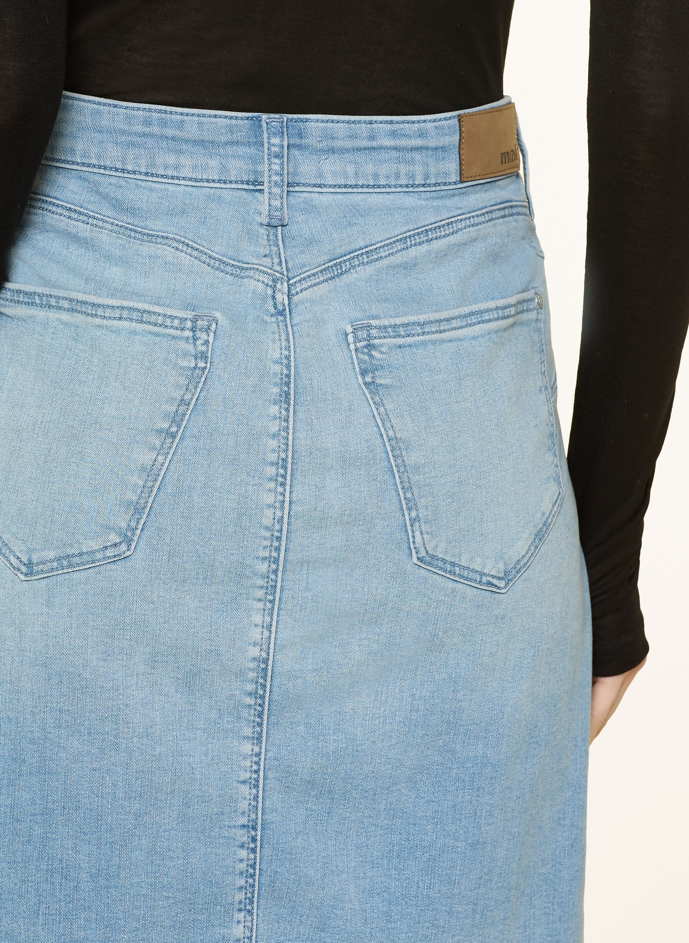 mavi Džínová sukně RENEE: MODRÁ