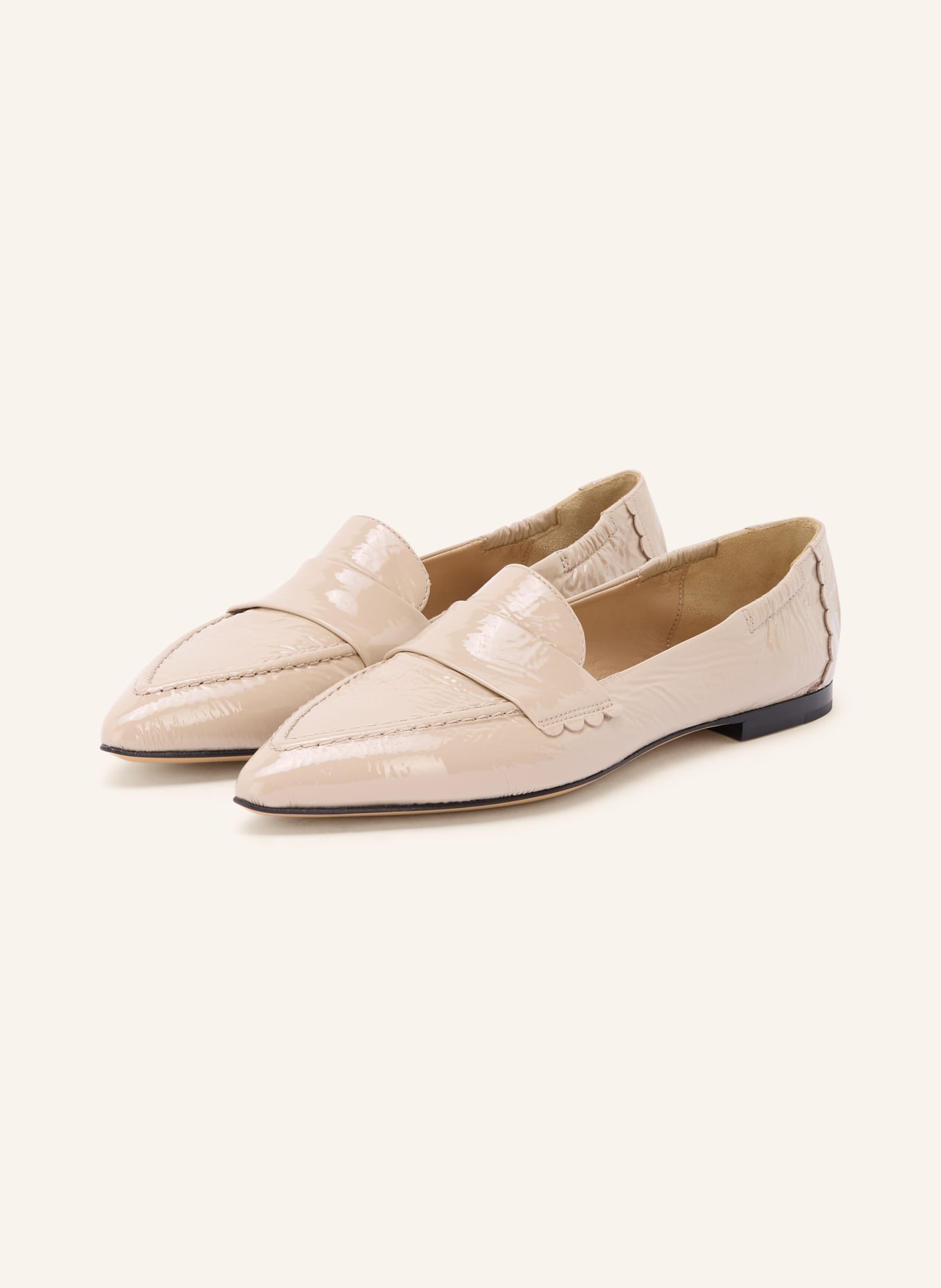 POMME D'OR Lack-Loafer GRACE: BEIGE