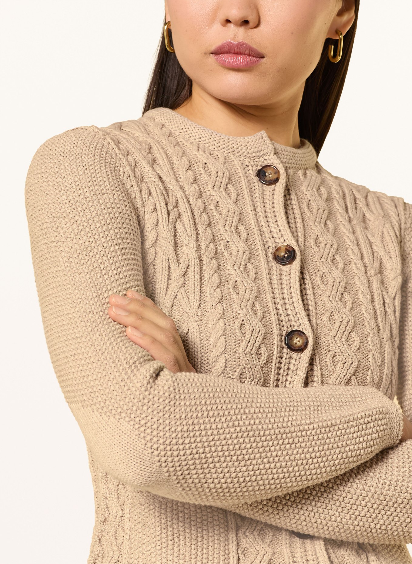 HABSBURG Pletená kazajka DONNA: BÉŽOVÁ