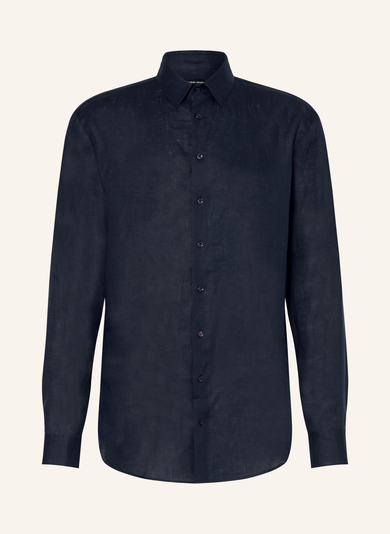 GIORGIO ARMANI Leinenhemd Regular Fit: DUNKELBLAU