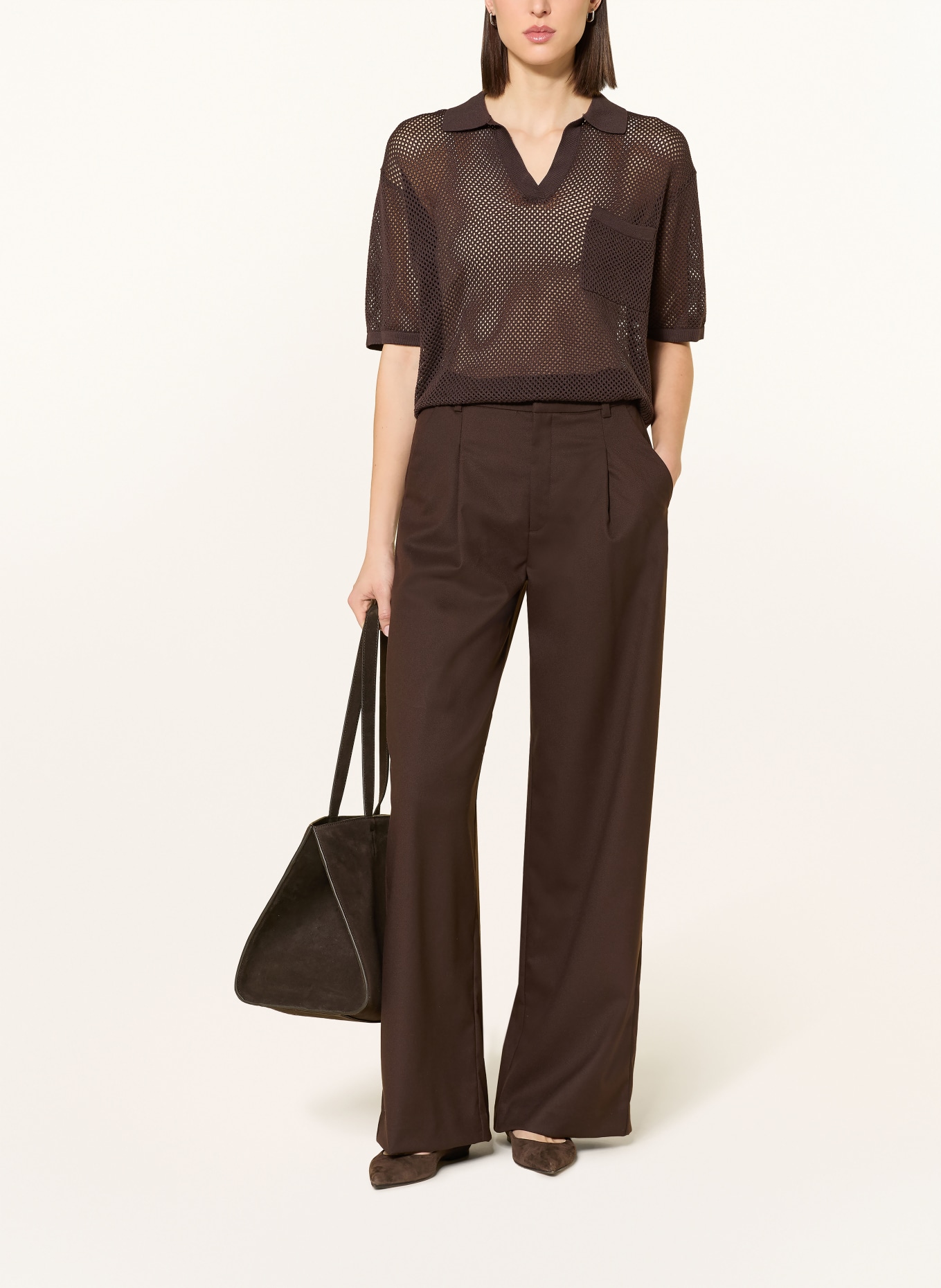 Herrlicher Strickshirt ANNA MARIA: DUNKELBRAUN