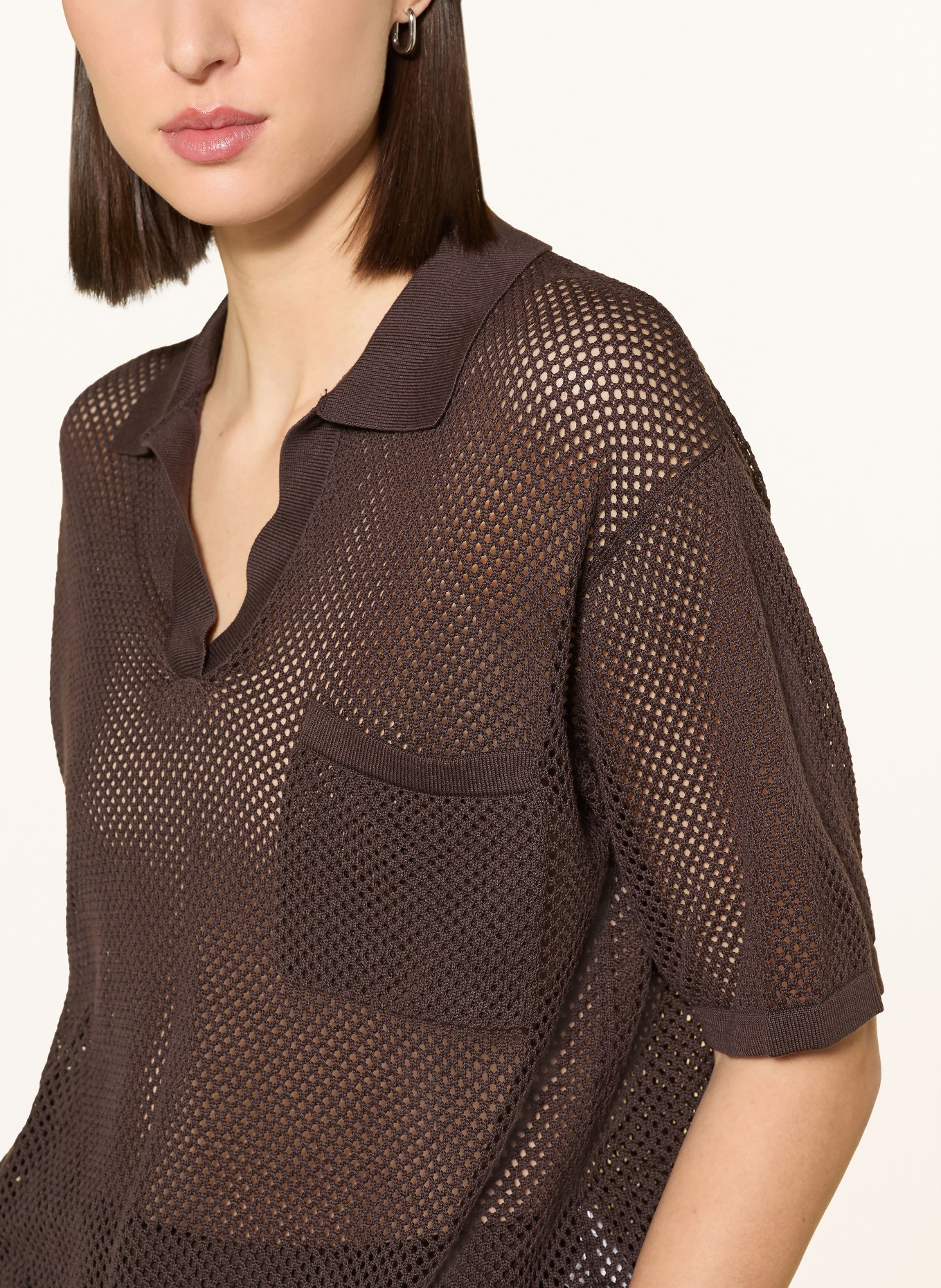 Herrlicher Strickshirt ANNA MARIA: DUNKELBRAUN